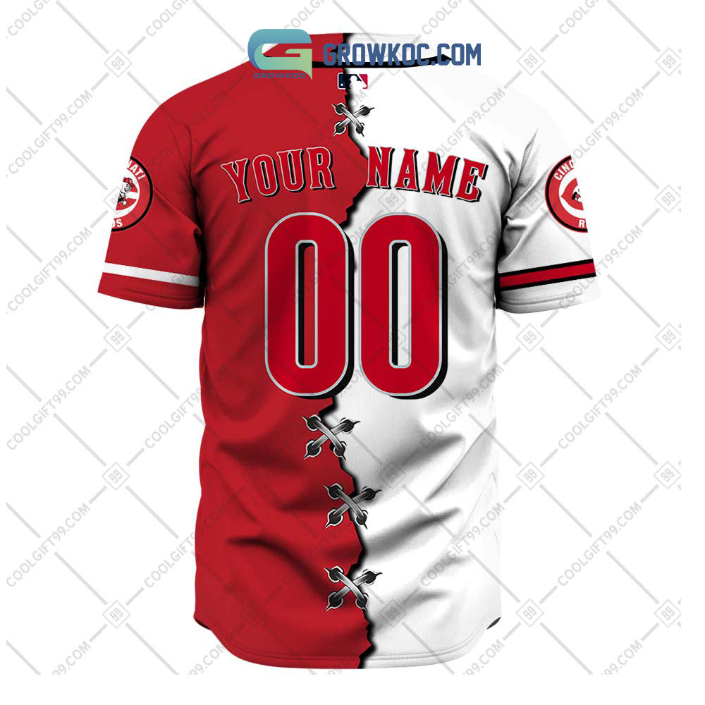 Cincinnati Reds MLB Personalized Mix Baseball Jersey baseball jersey product view 3