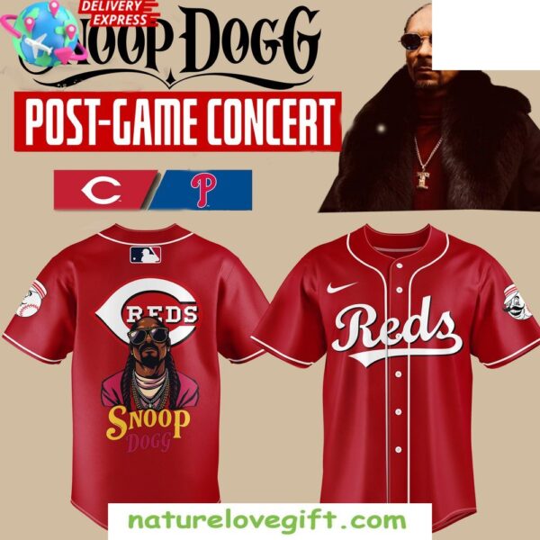 Cincinnati Reds Snoop Dogg Concert Jersey baseball jersey product view 1