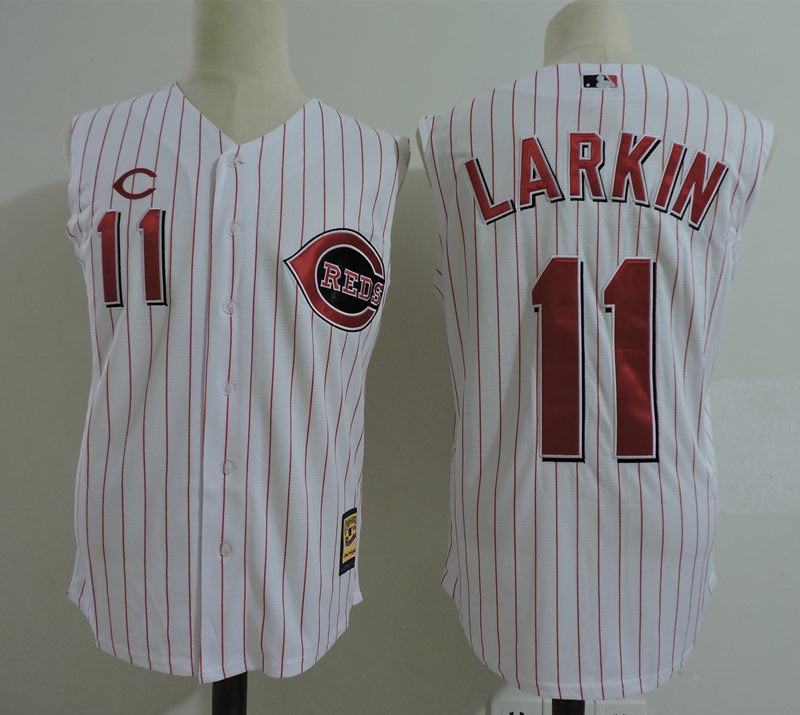 Cincinnati Reds #11 Barry Larkin Style 11 Baseball Jersey baseball jersey product view 1