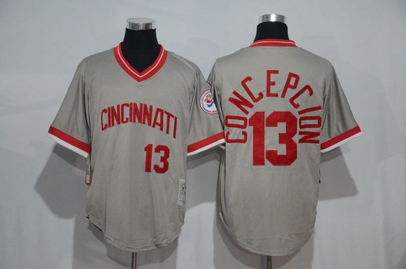 Cincinnati Reds #13 Style 1 Baseball Jersey baseball jersey product view 1