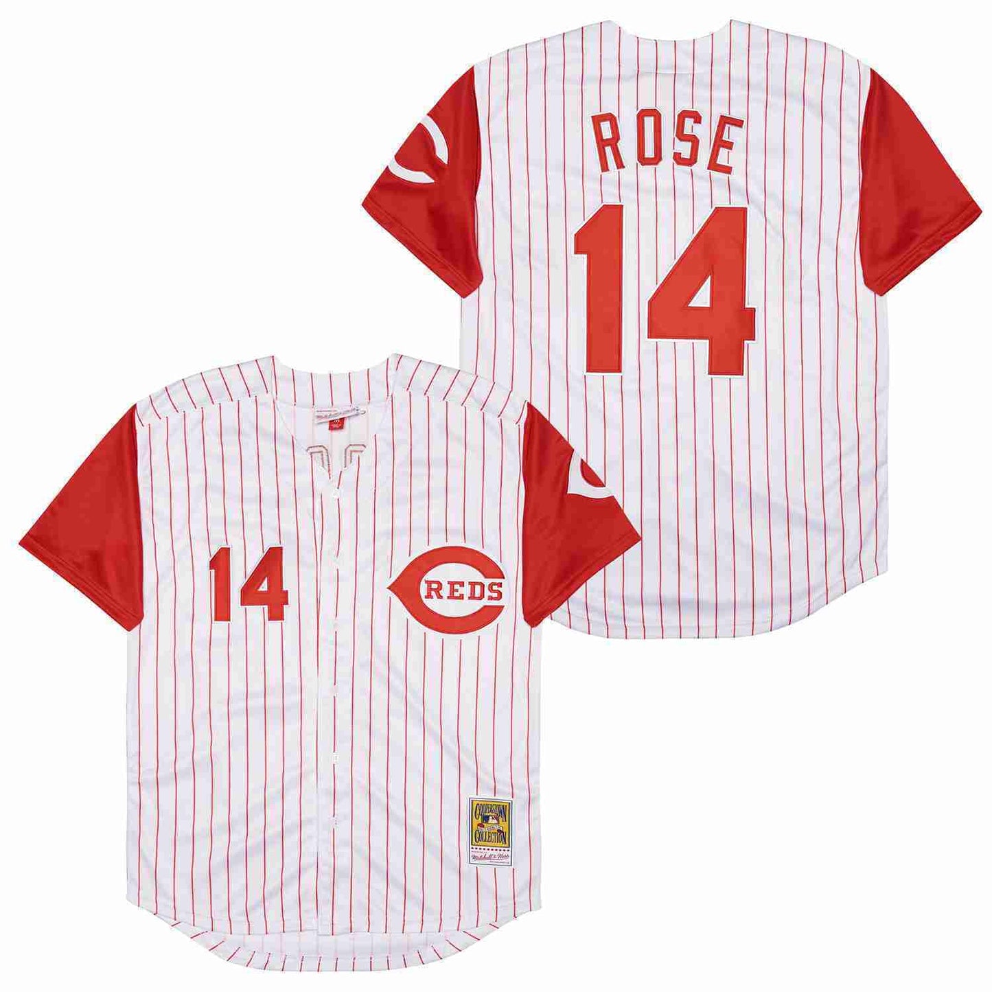 Cincinnati Reds #14 Pete Rose Reds 14 White Red Red Retro Baseball Jersey baseball jersey product view 1