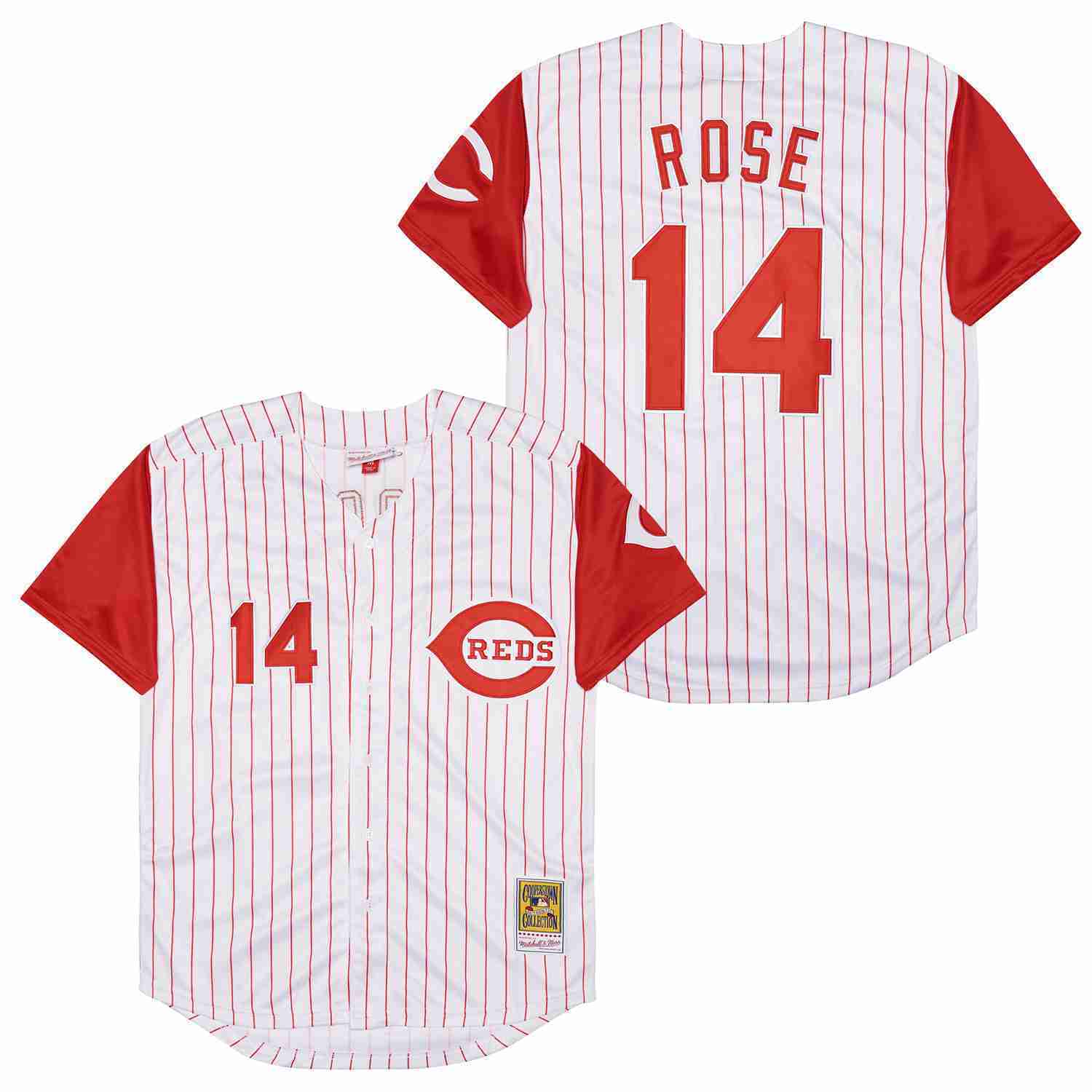 Cincinnati Reds #14 Pete Rose Reds 14 White Red Red Retro Baseball Jersey baseball jersey product view 1