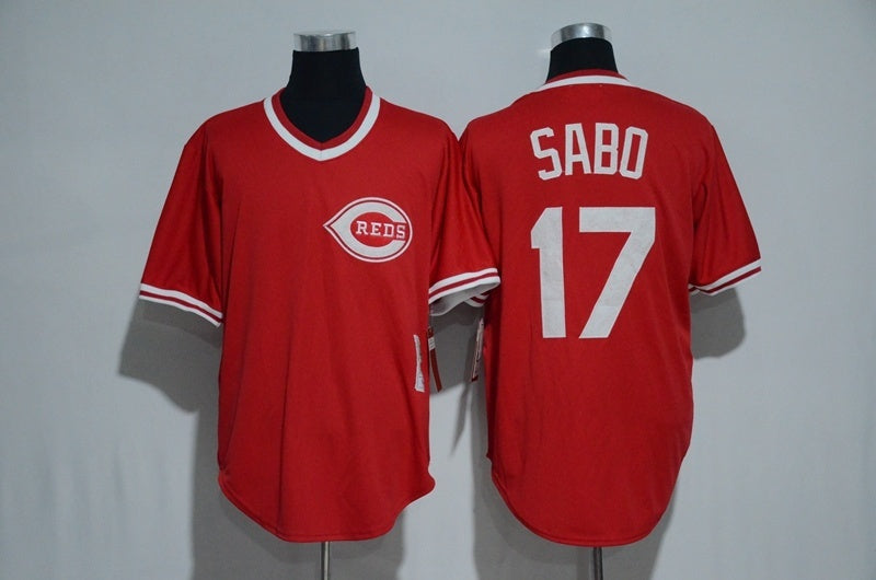 Cincinnati Reds #17 Chris Sabo Style 10 Baseball Jersey baseball jersey product view 1