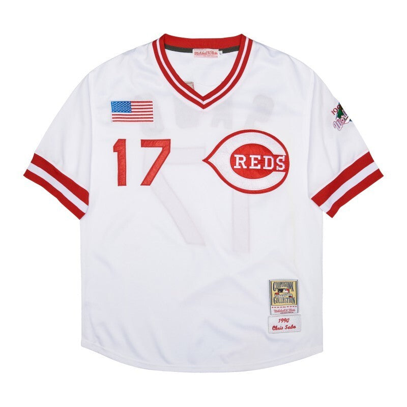 Cincinnati Reds #17 Chris Sabo Style 2 Baseball Jersey baseball jersey product view 1