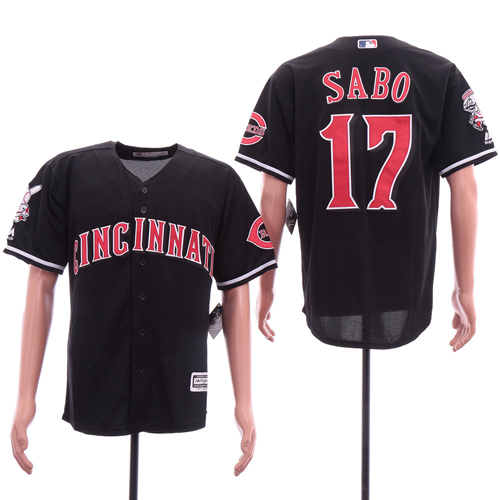 Cincinnati Reds #17 Chris Sabo Style 4 Baseball Jersey baseball jersey product view 1