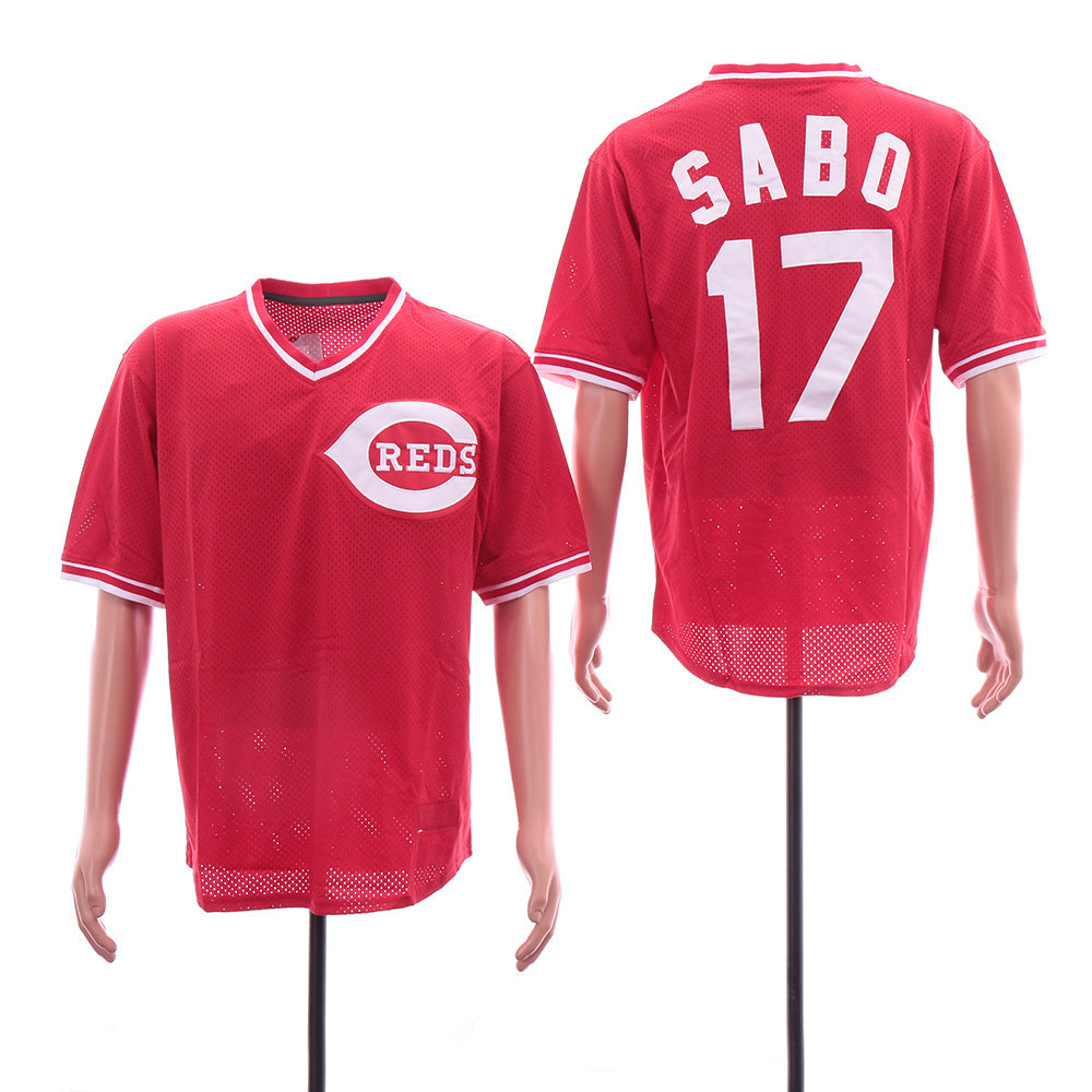 Cincinnati Reds #17 Chris Sabo Style 7 Baseball Jersey baseball jersey product view 1