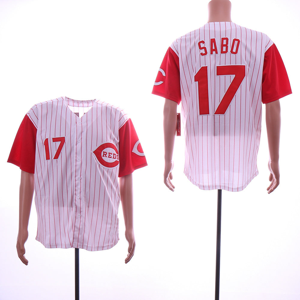 Cincinnati Reds #17 Chris Sabo Style 8 Baseball Jersey baseball jersey product view 1