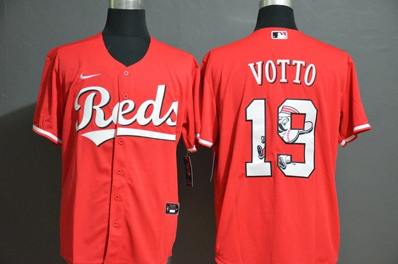 Cincinnati Reds #19 Joey Votto Style 1 Baseball Jersey baseball jersey product view 1