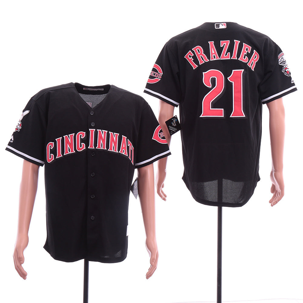 Cincinnati Reds #21 Deion Sanders Style 1 Baseball Jersey baseball jersey product view 1