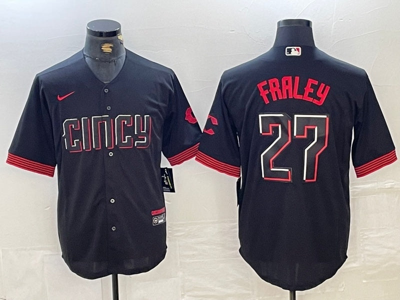 Cincinnati Reds #27 Jake Fraley Reds City Adult Style 5 Baseball Jersey baseball jersey product view 1