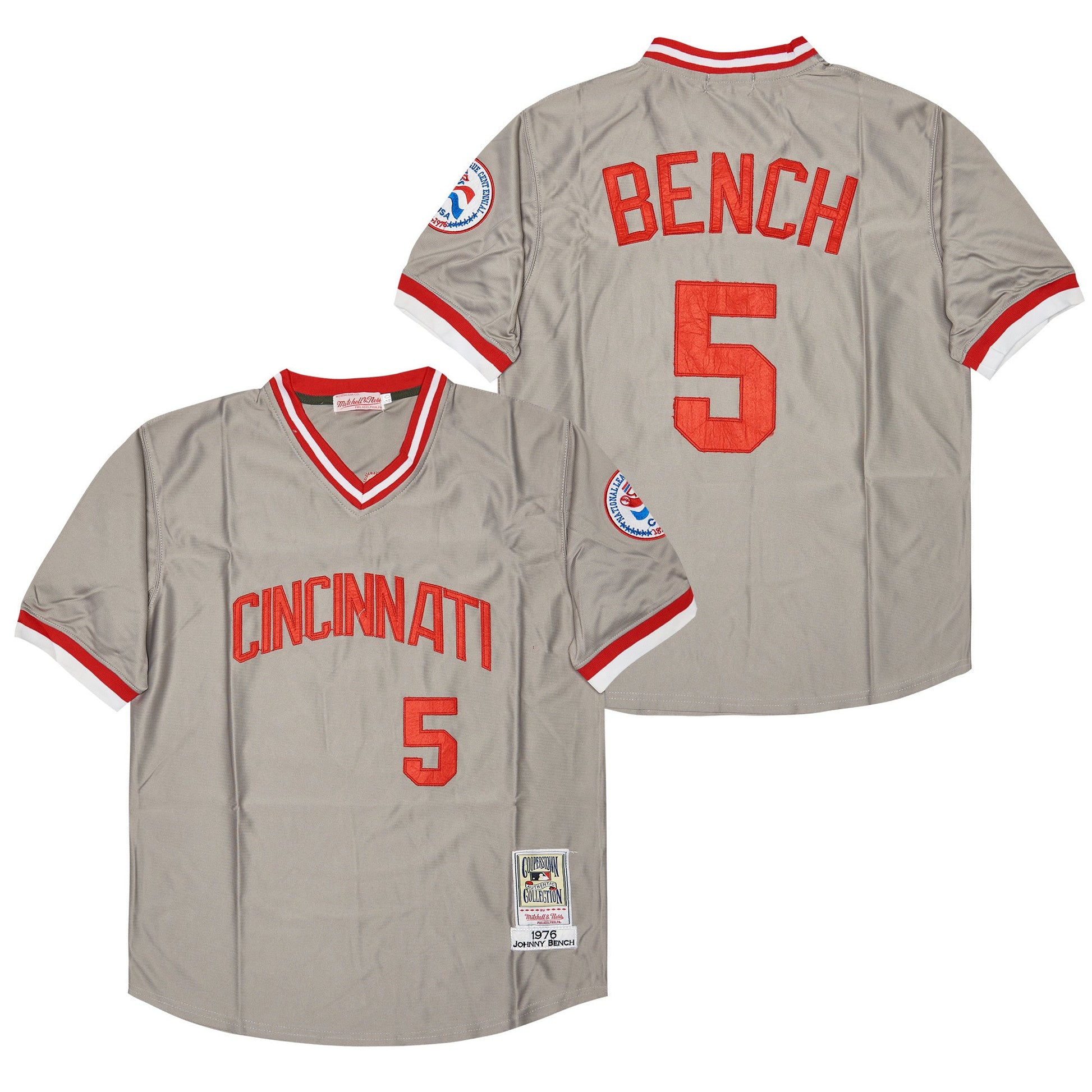 Cincinnati Reds #5 Johnny Bench Style 4 Baseball Jersey baseball jersey product view 1