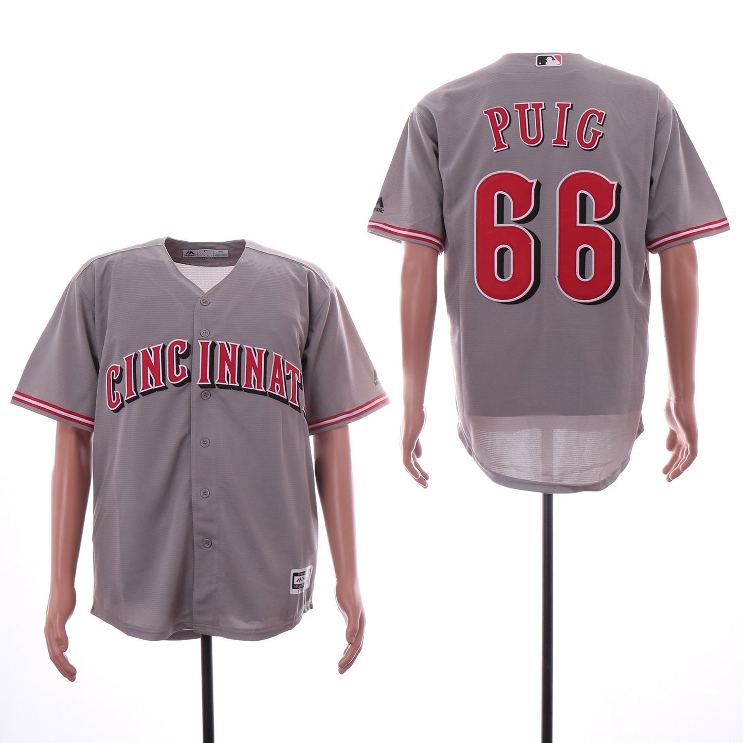 Cincinnati Reds #66 Yasiel Puig Style 5 Baseball Jersey baseball jersey product view 1