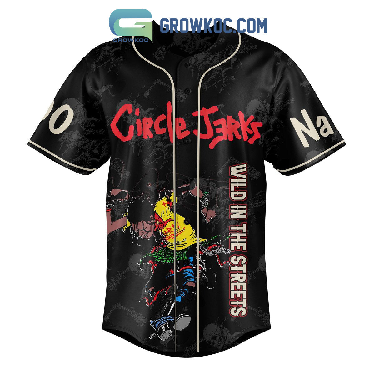 Circle Jerks Wild In The Streets Personalized Baseball Jersey baseball jersey product view 2
