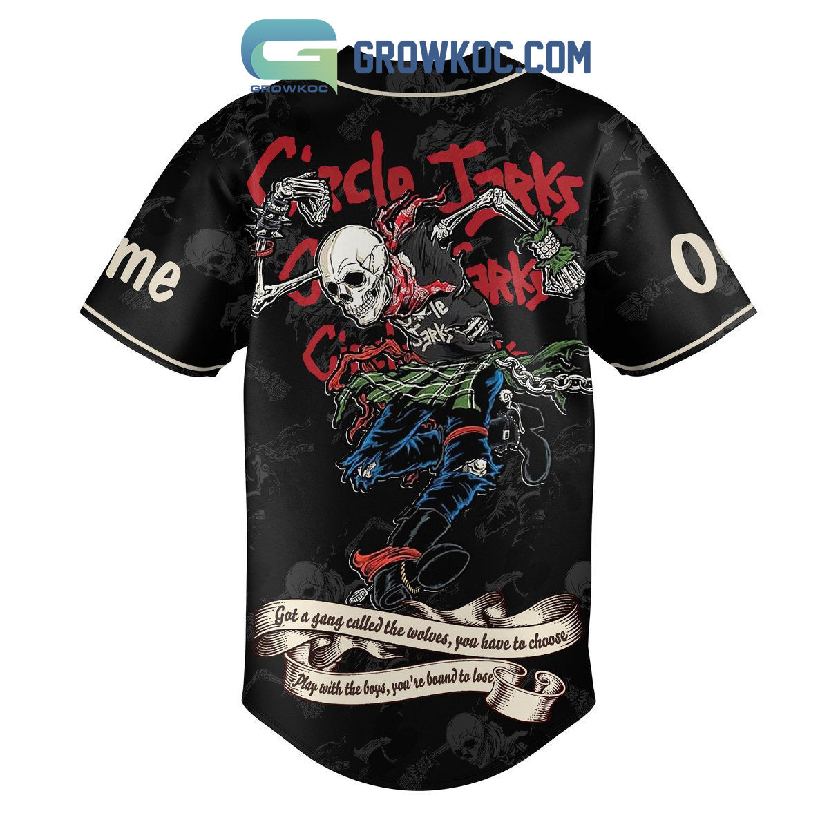 Circle Jerks Wild In The Streets Personalized Baseball Jersey baseball jersey product view 3
