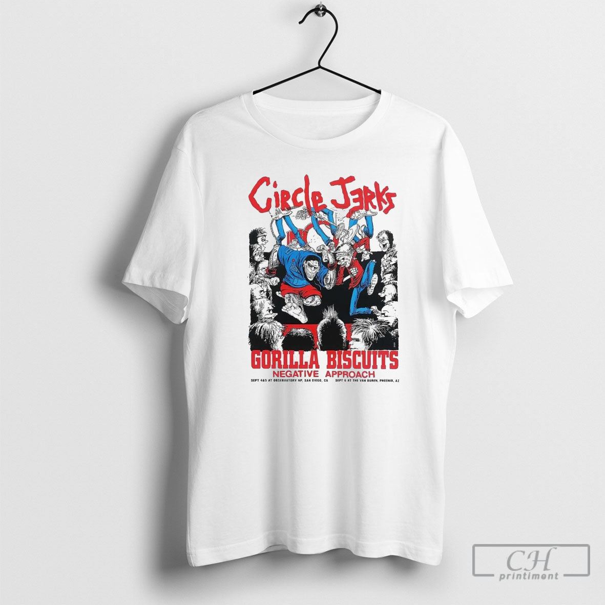 Circle Jerks X Gorilla Biscuits San Diego California And Phoenix Arizona 2025 Event At Observatory - T-Shirt, Sweatshirt, Hoodie