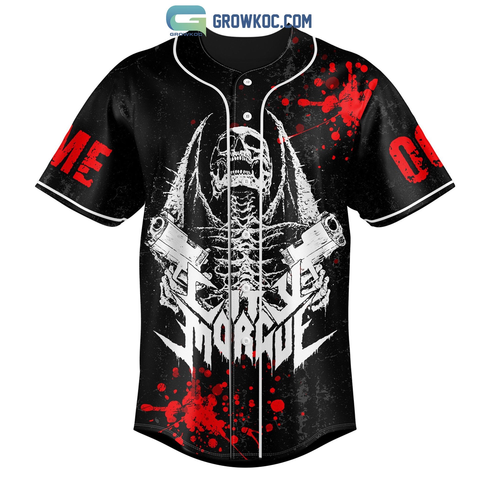 City Morgue Hip Hop Personalized Baseball Jersey baseball jersey product view 2