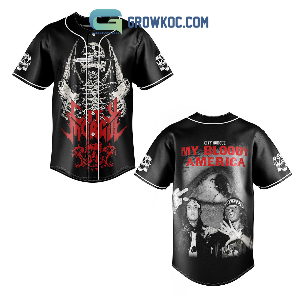 City Morgue My Bloody America Baseball Jersey baseball jersey product view 1