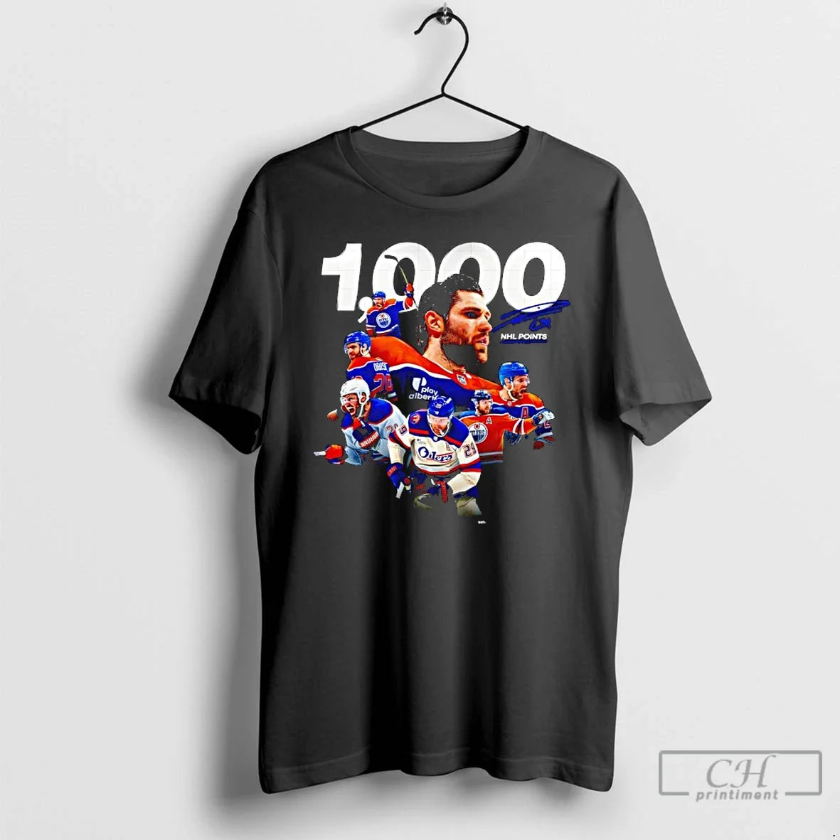 Classic 1 000 Nhl Leon Draisaitl Edmonton Oilers Signature - T-Shirt, Sweatshirt, Hoodie