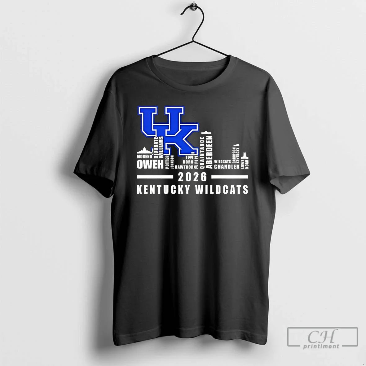 Classic 2026 Kentucky Wildcats All Names City Thank You For The Memories Skyline T Shirts Unisex T-shirt, Sweatshirt, Hoodie, Long Sleeve Tee - T-Shirt, Sweatshirt, Hoodie