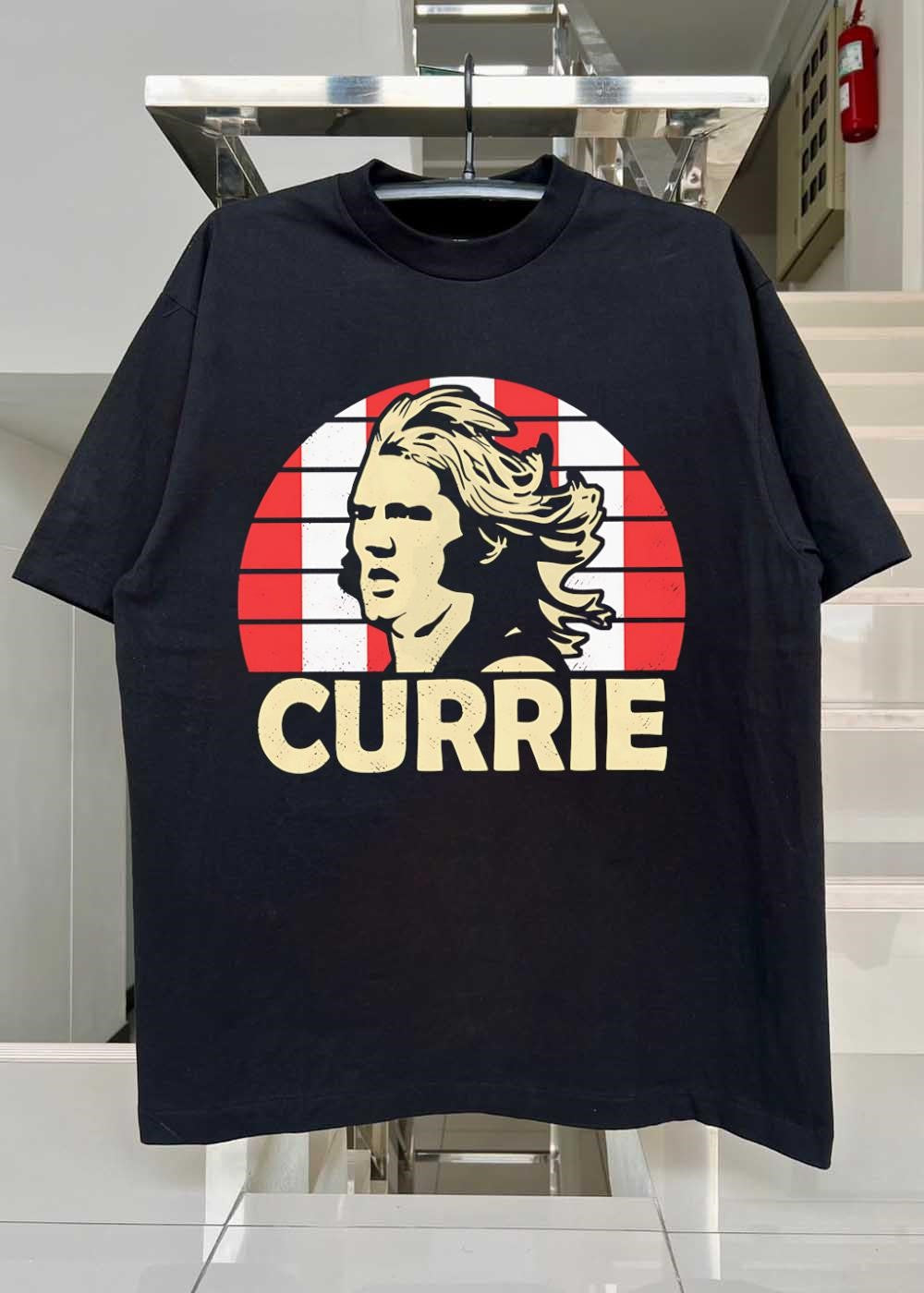 Classic AFL Legend Portrait of Currie for St Kilda - Adult & Kids T-Shirts, Sweatshirts & Hoodies apparel design preview 3