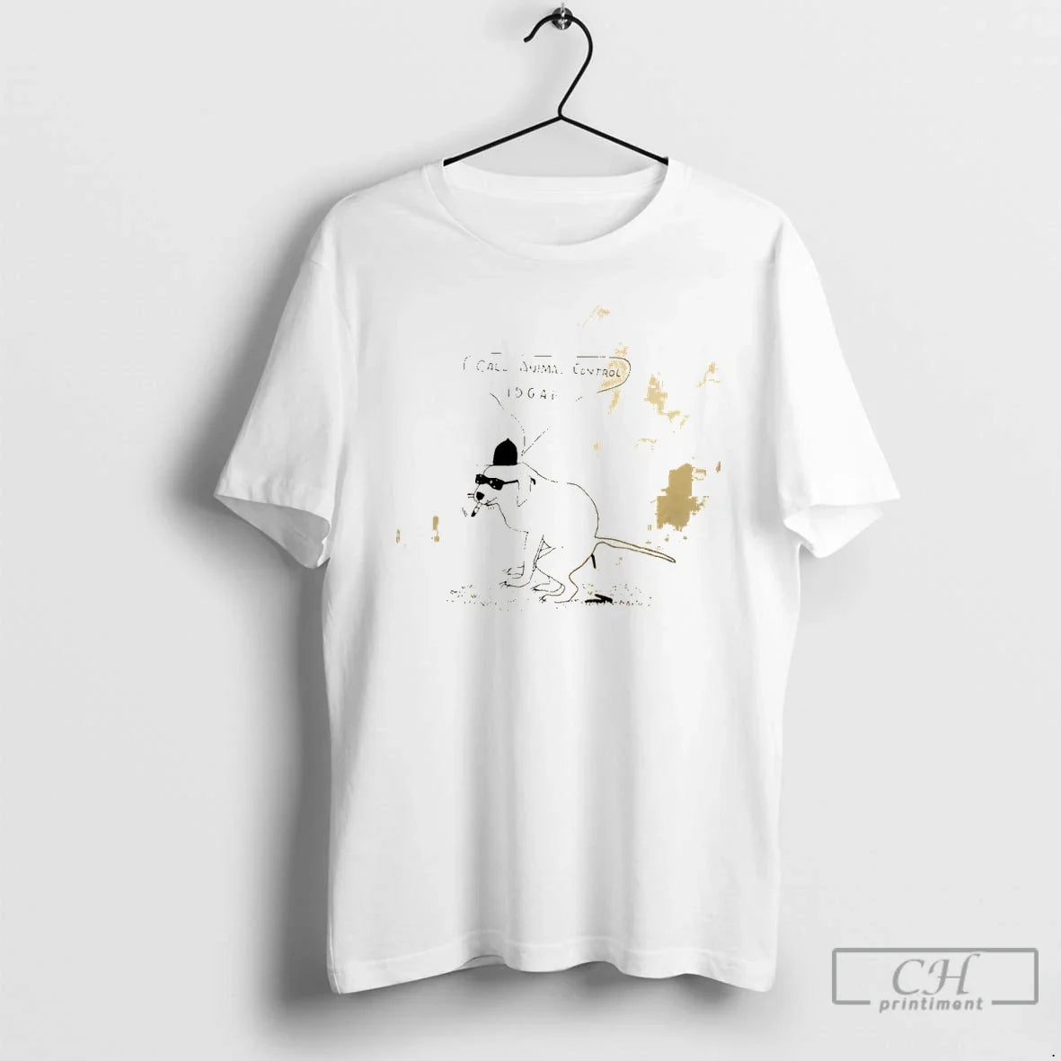 Classic Call Animal Control Idgaf Dog Smoking Paint Unisex T-shirt, Sweatshirt, Hoodie, Long Sleeve Tee - T-Shirt, Sweatshirt, Hoodie