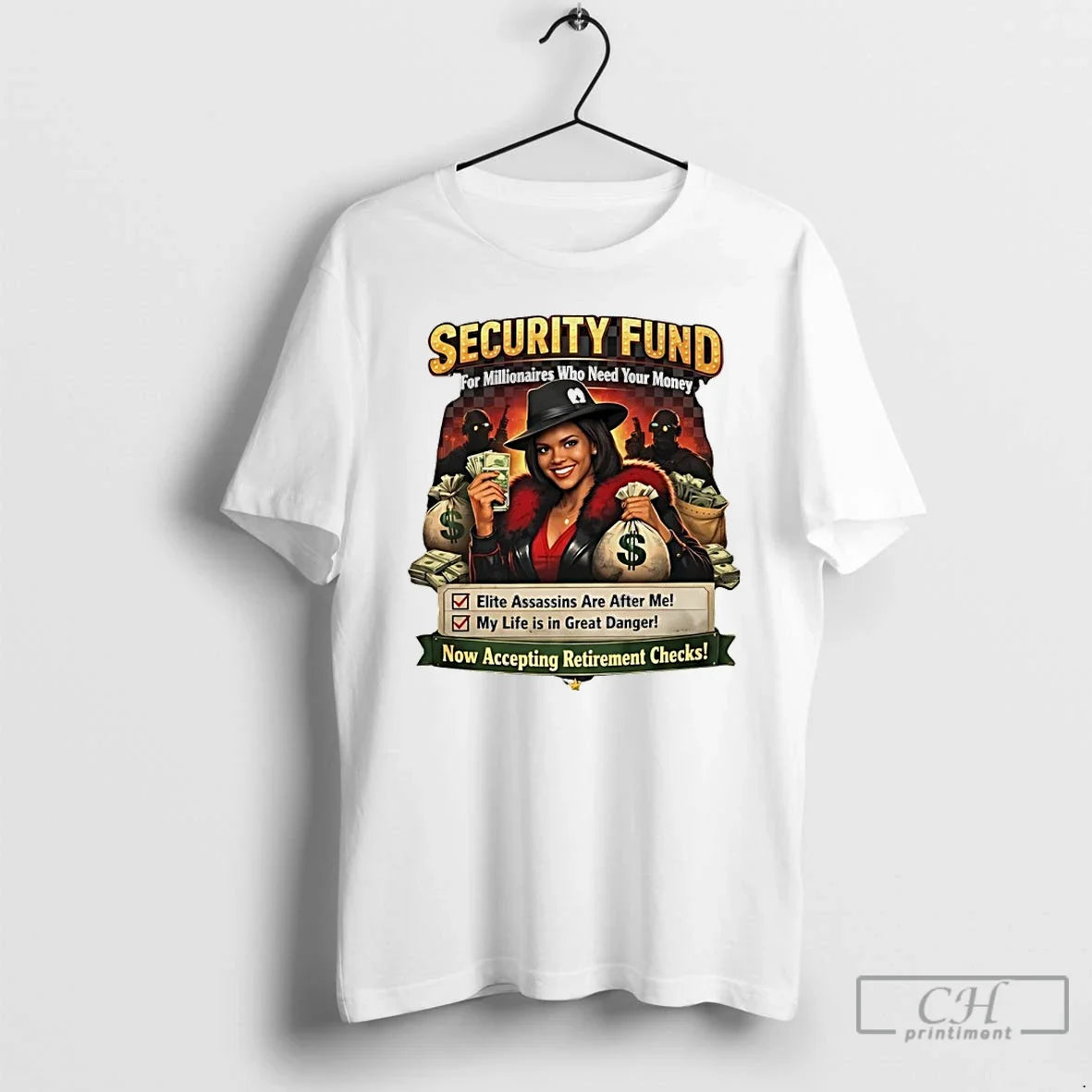Classic Candace Owens Security Fund For Millionaires Who Need Your Money - T-Shirt, Sweatshirt, Hoodie