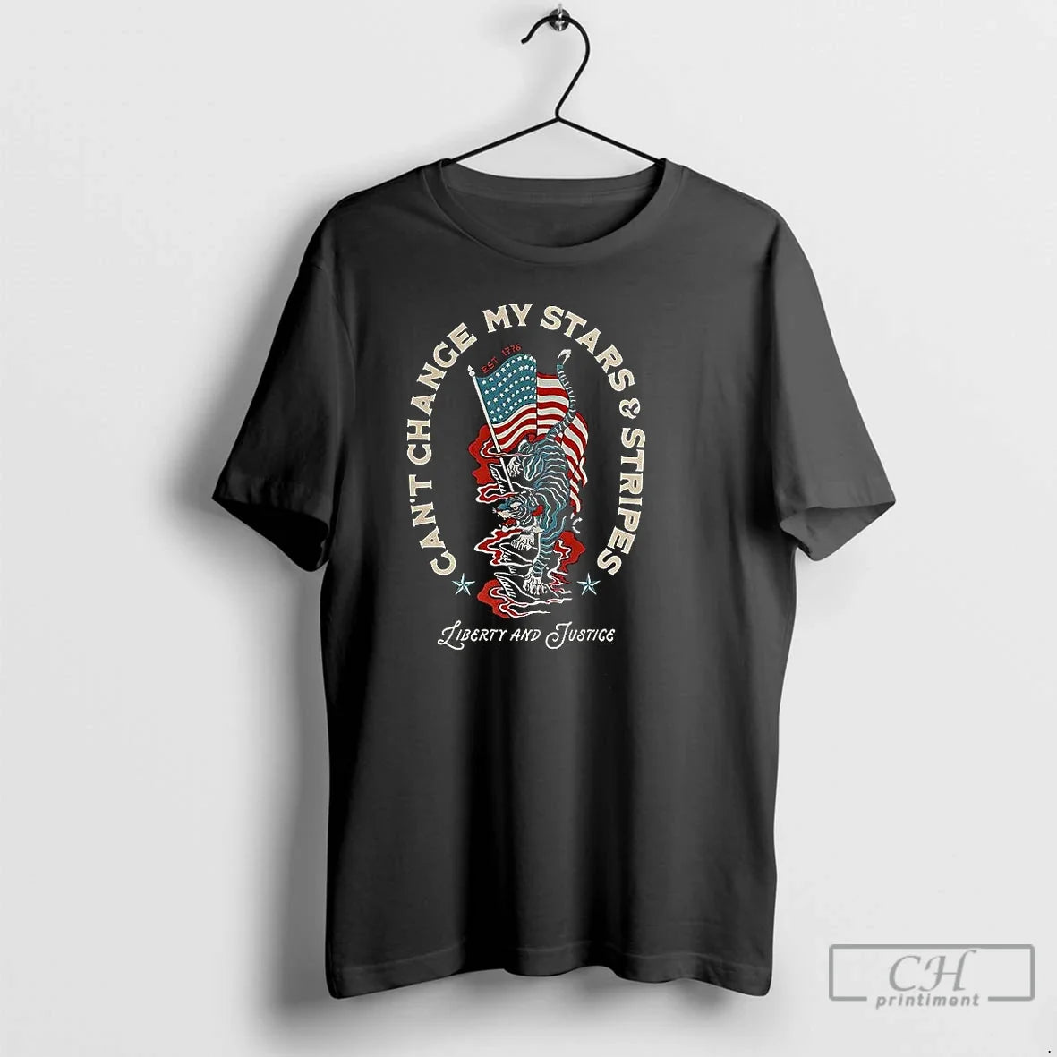 Classic Cant Change My Stars And Stripes Est 1776 - T-Shirt, Sweatshirt, Hoodie