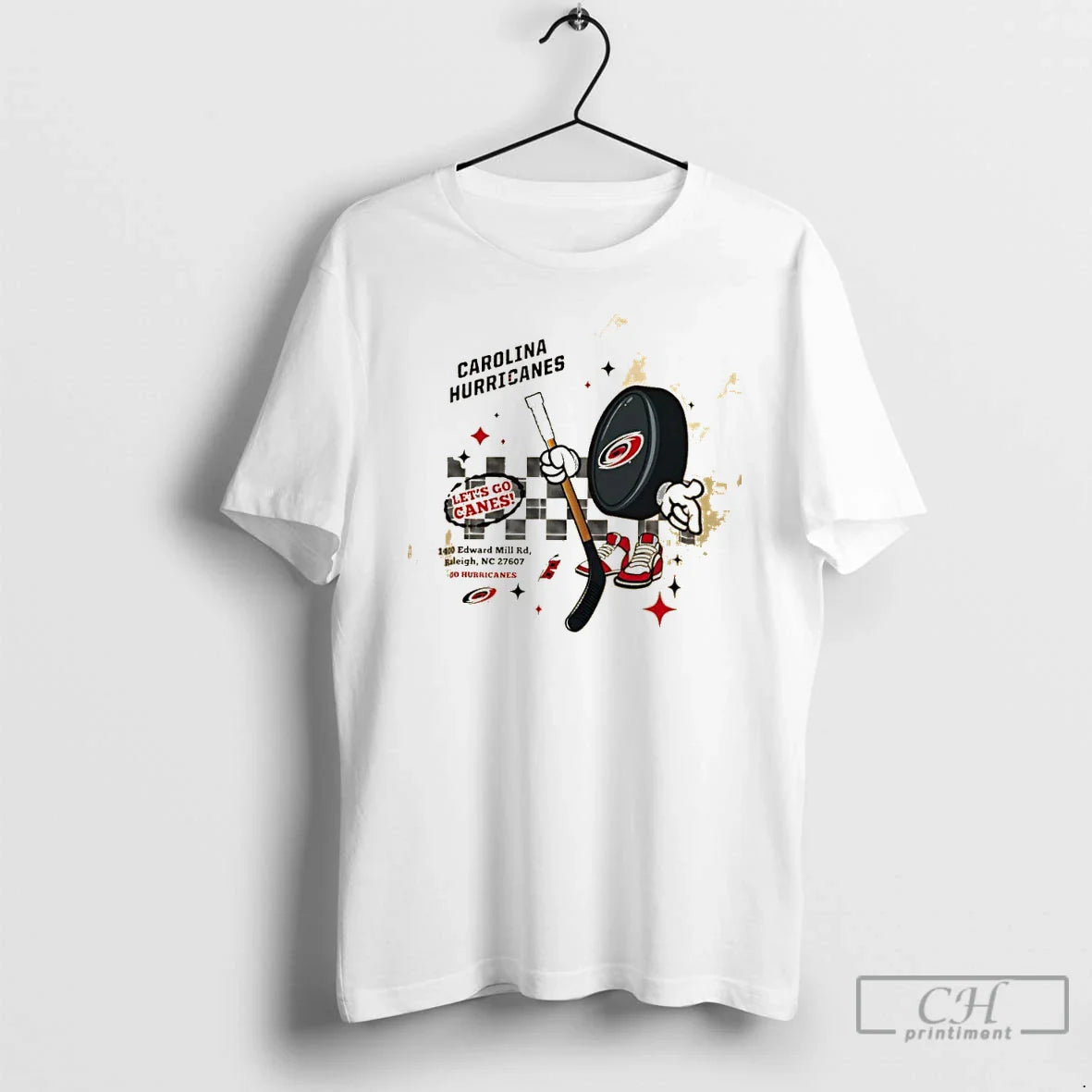 Classic Carolina Hurricanes Lets Go Canes 1400 Edward Mill Rd Raleigh Nc 27607 T Shirts Unisex T-shirt, Sweatshirt, Hoodie, Long Sleeve Tee - T-Shirt, Sweatshirt, Hoodie
