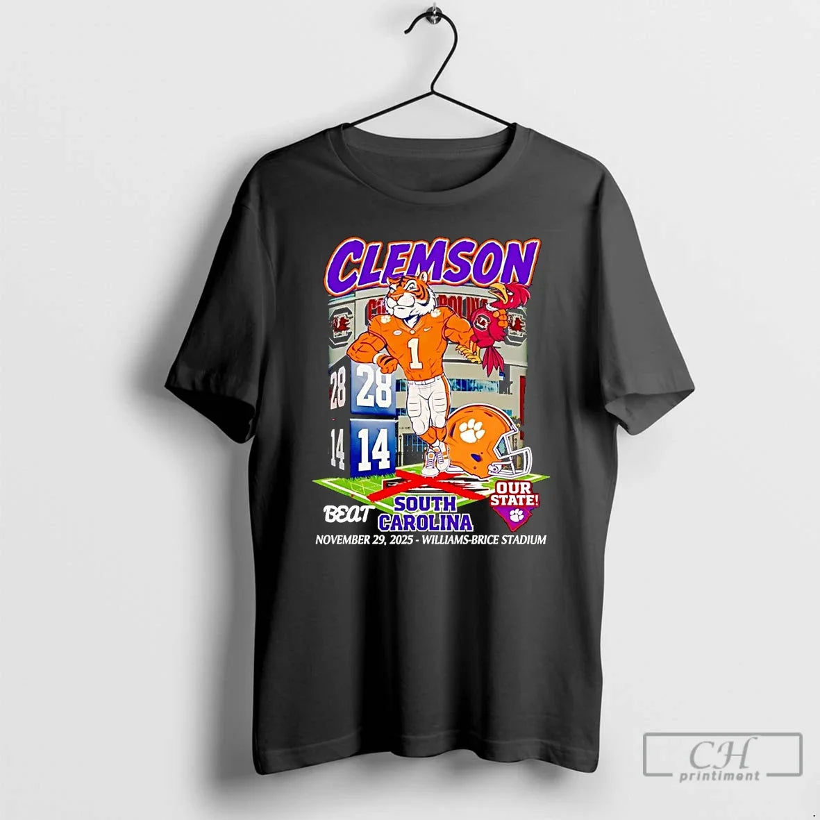 Classic Clemson Tigers Beat South Carolina 2025 Our State Mascot - T-Shirt, Sweatshirt, Hoodie