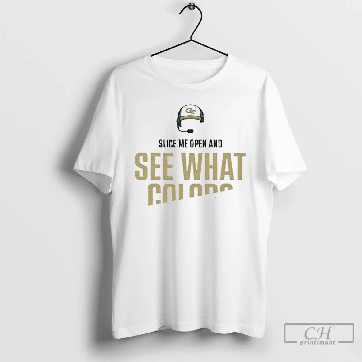 Classic Coach Brent Key Georgia Tech Slice Me Open See What Colors I Bleed - T-Shirt, Sweatshirt, Hoodie