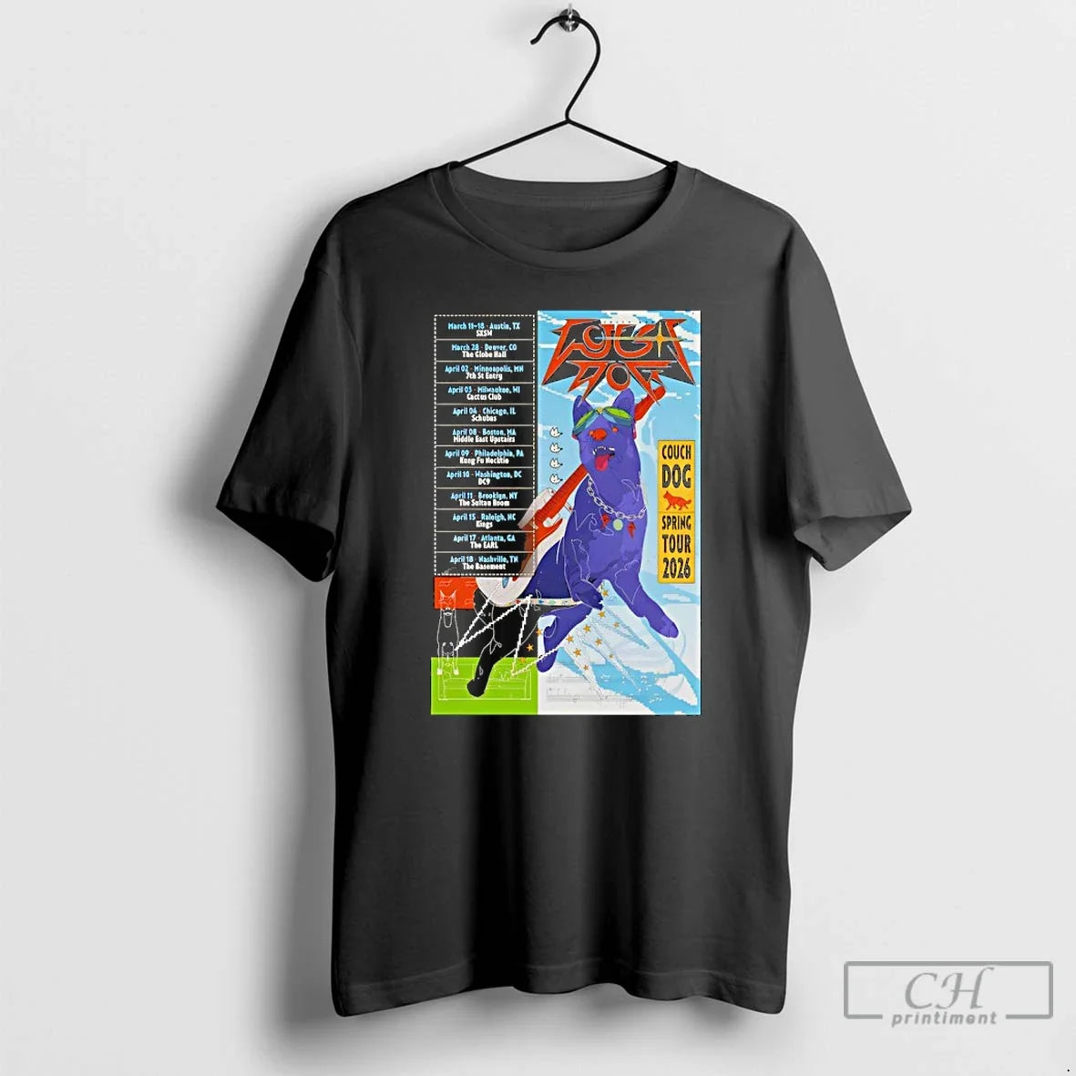 Classic Couch Dog Spring Tour 2026 - T-Shirt, Sweatshirt, Hoodie