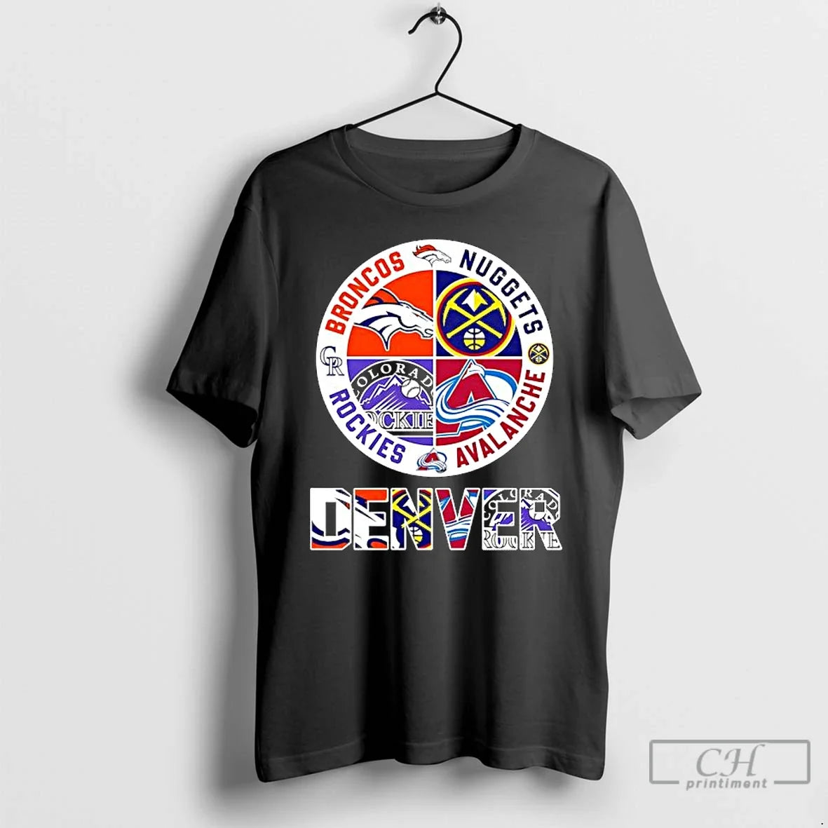 Classic Denver Teams Based Broncos X Nuggets X Rockies X Avalanche Major T Shirts Sweater - T-Shirt, Sweatshirt, Hoodie