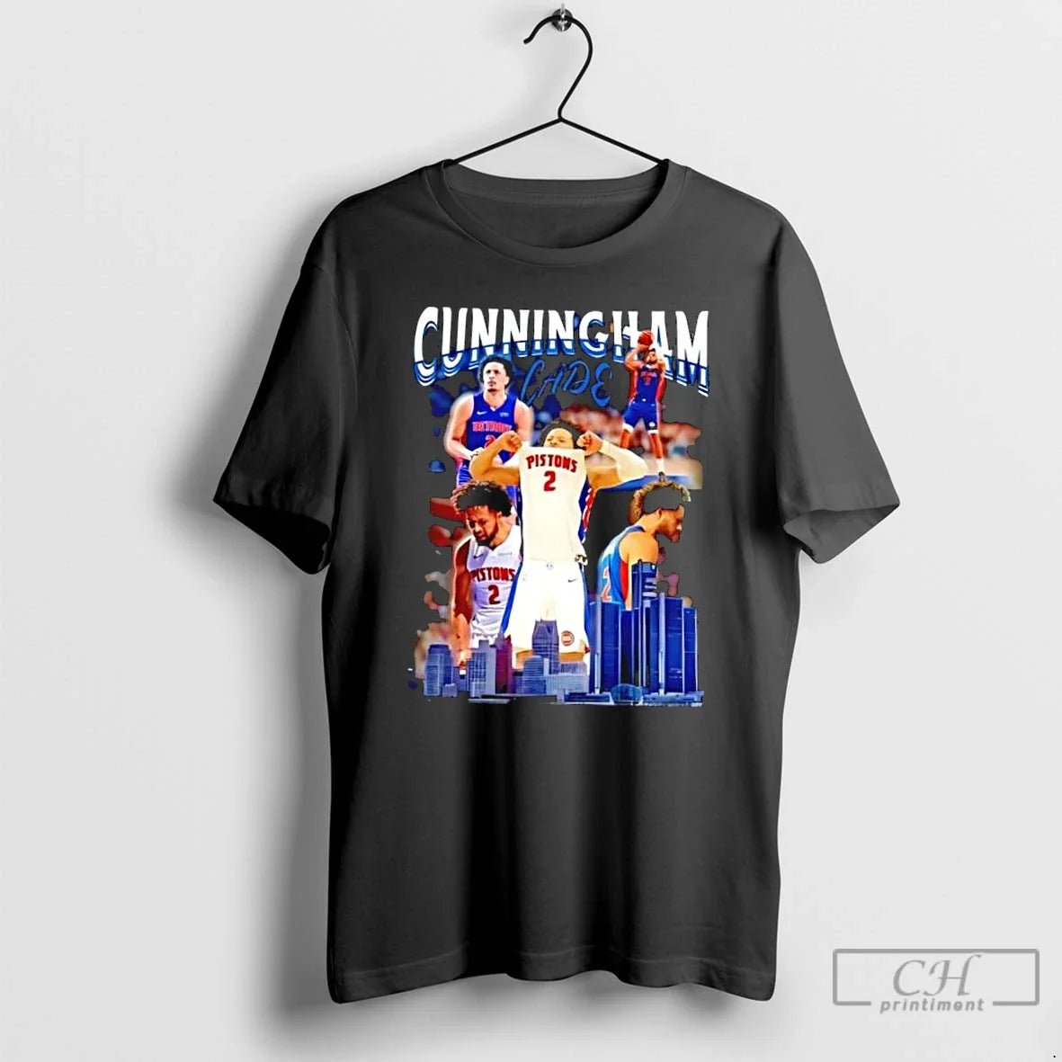 Classic Detroit Pistons Cade Cunningham Graphic Skyline - T-Shirt, Sweatshirt, Hoodie