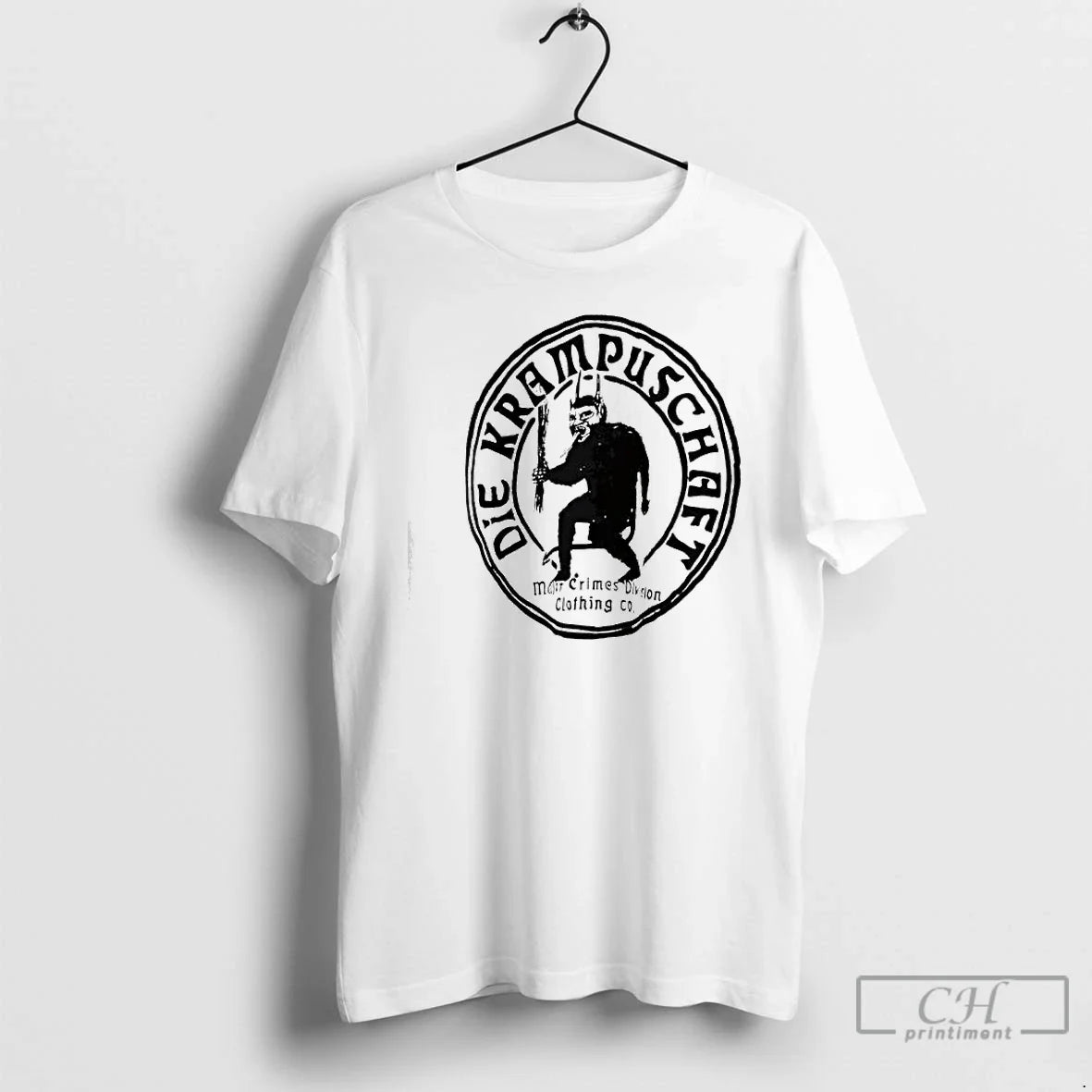 Classic Die Krampuschaft More Crimes Please Clothing Co Logo - T-Shirt, Sweatshirt, Hoodie