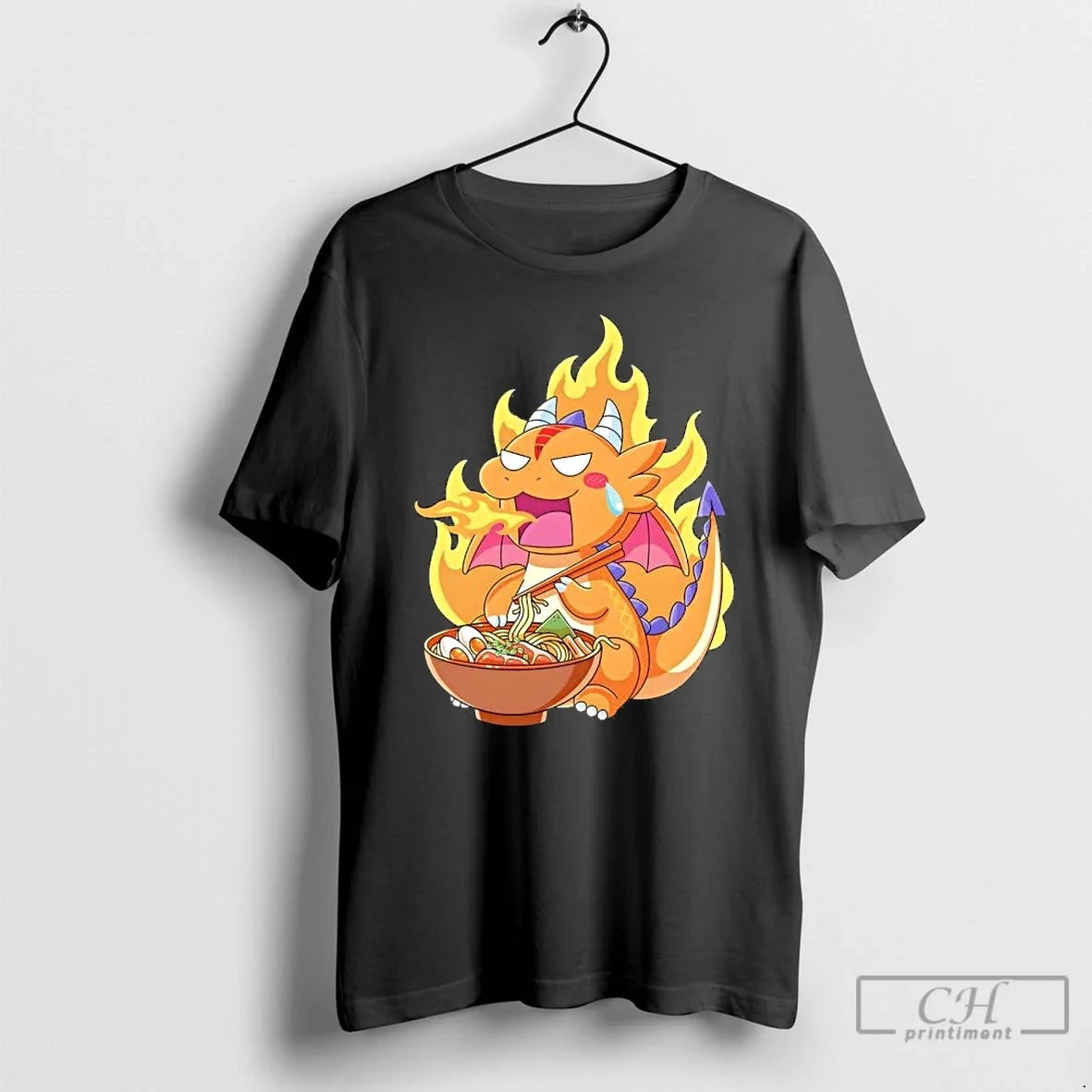 Classic Dragon Eat Hot Ramen Unisex T-shirt, Sweatshirt, Hoodie, Long Sleeve Tee - T-Shirt, Sweatshirt, Hoodie