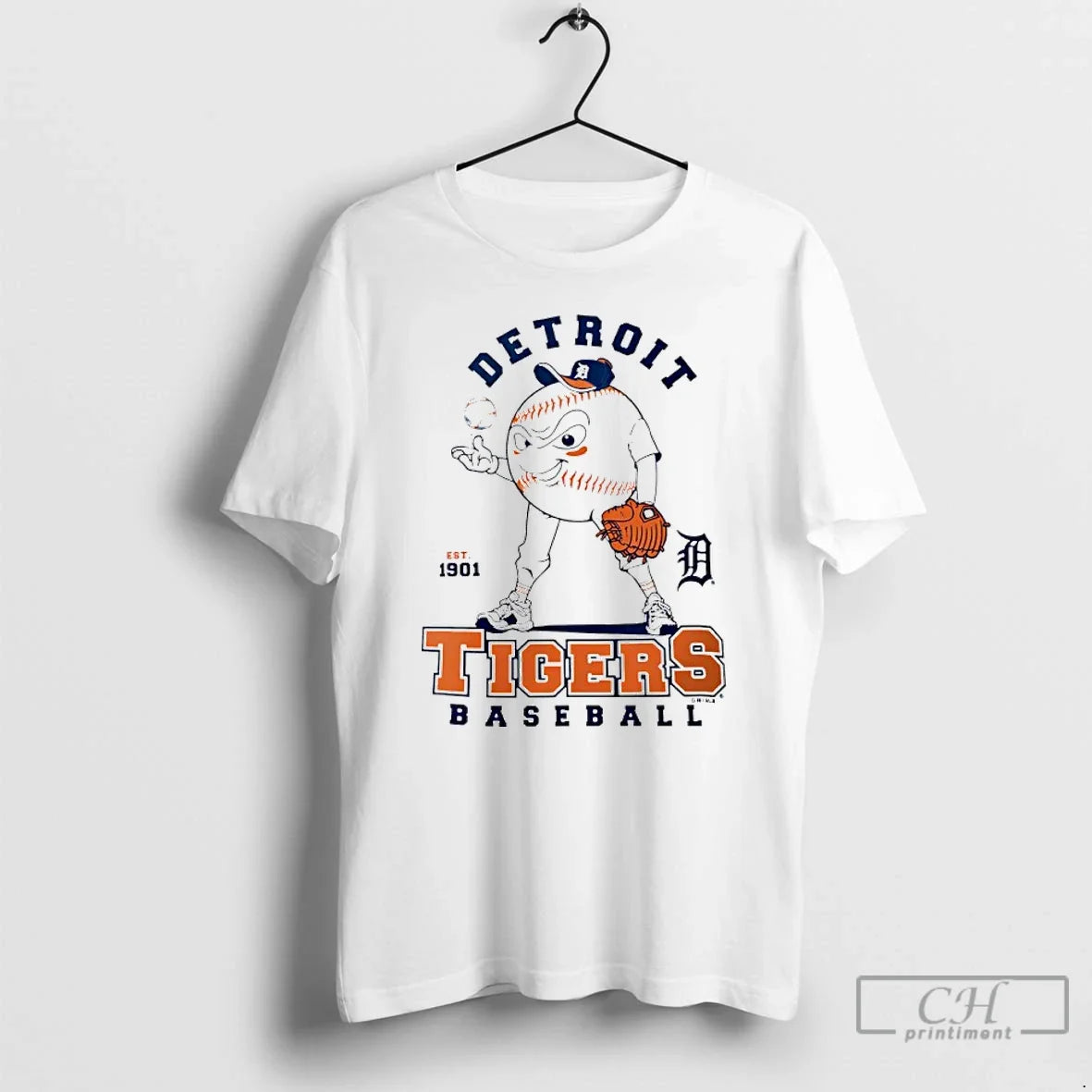 Classic Ejpei9mx Detroit Tigers Baseball Character Est 1901 Unisex T-shirt, Sweatshirt, Hoodie, Long Sleeve Tee - T-Shirt, Sweatshirt, Hoodie