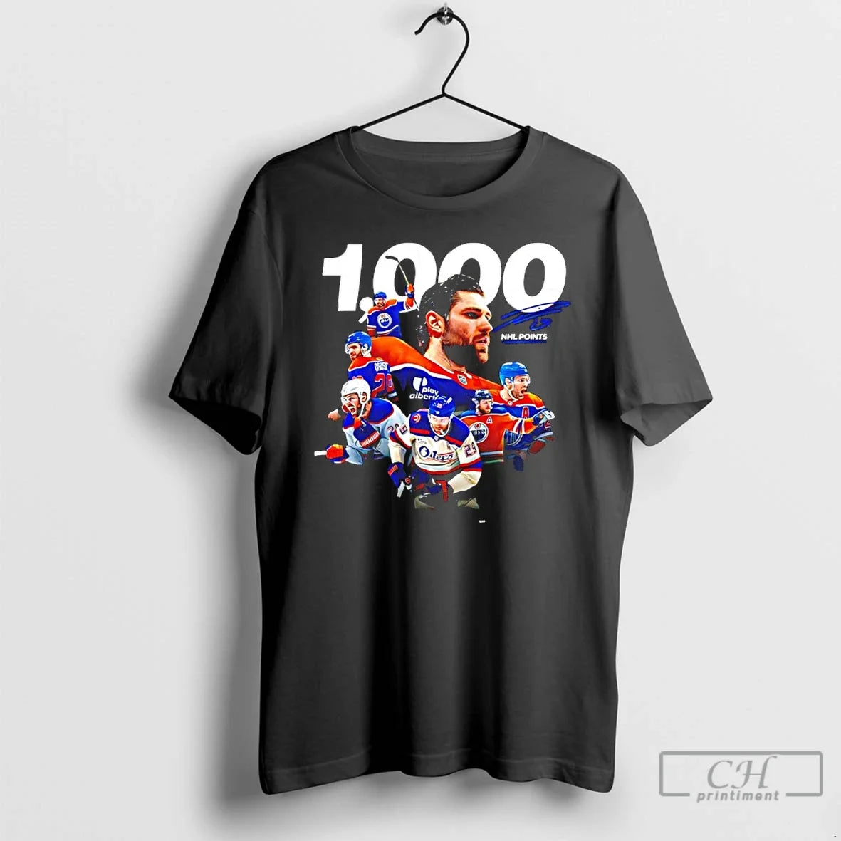 Classic Edmonton Oilers Leon Draisaitl 1000 Career Nhl Points 2025 Graphic - T-Shirt, Sweatshirt, Hoodie