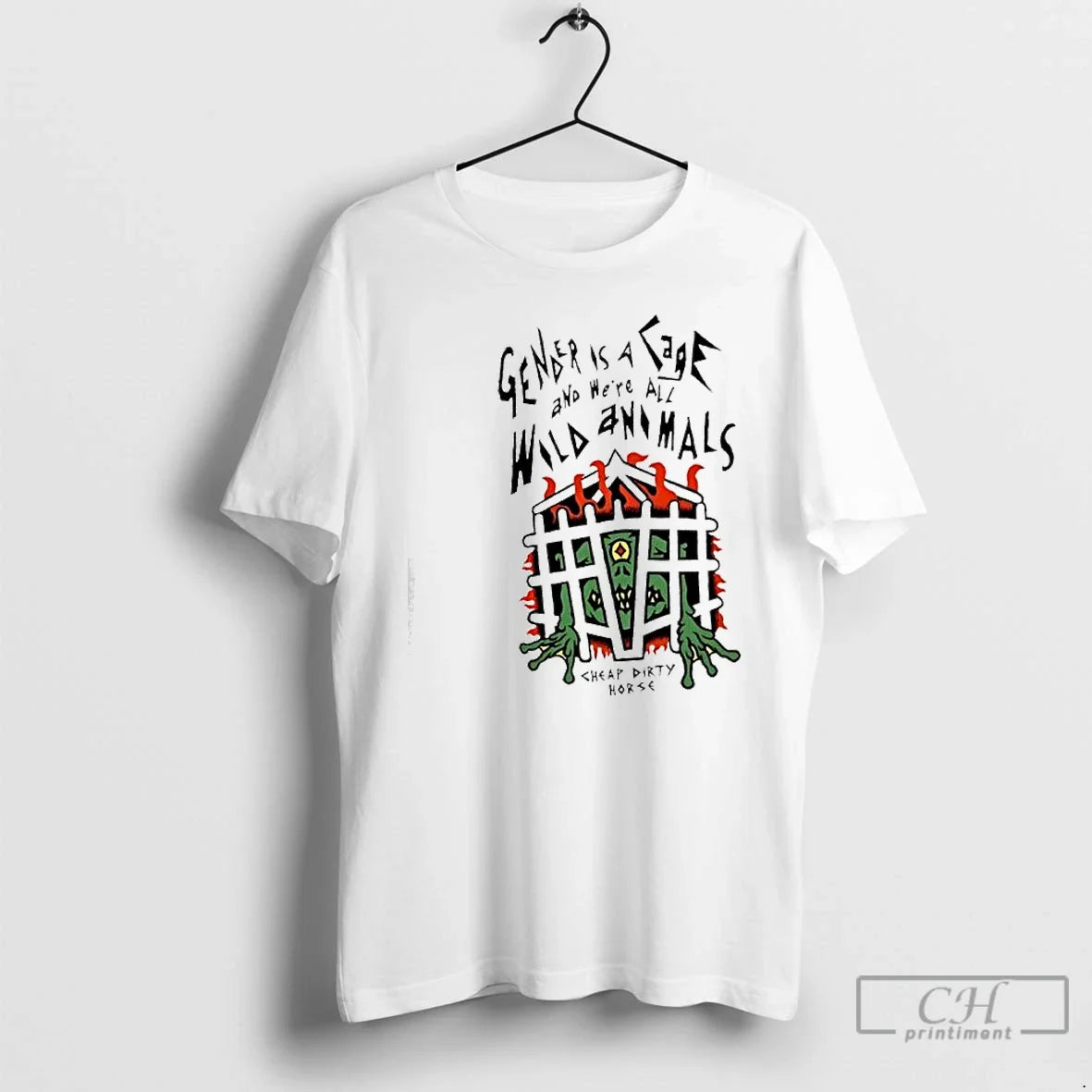 Classic Ender Is A Cage And Were All Wild Animals Cheap Dirty Horse T Shirts - T-Shirt, Sweatshirt, Hoodie