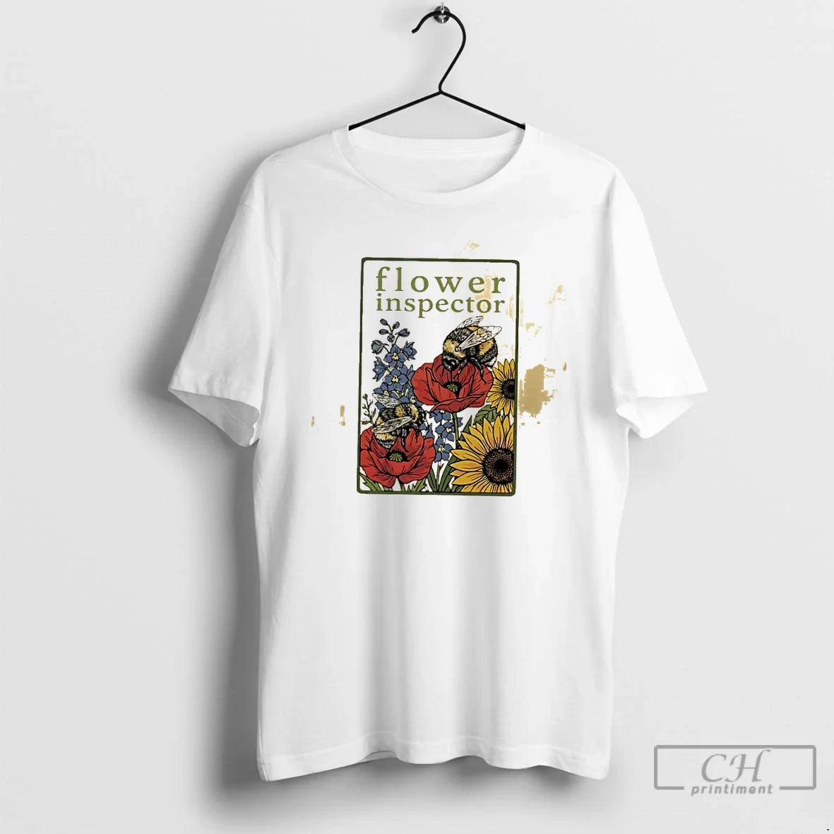 Classic Flower Inspector Bees Unisex T-shirt, Sweatshirt, Hoodie, Long Sleeve Tee - T-Shirt, Sweatshirt, Hoodie