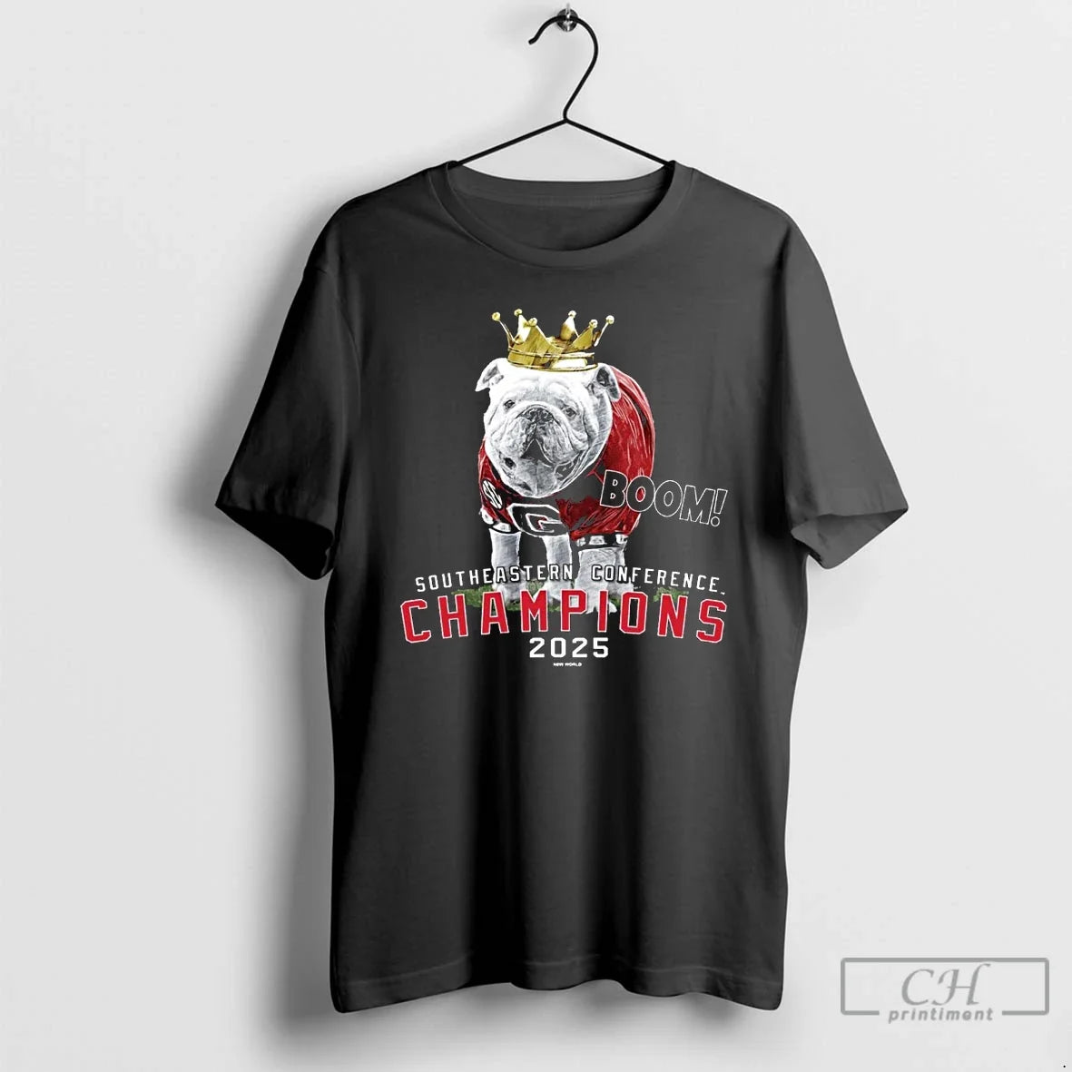 Classic Georgia Bulldogs 2025 Sec Champions Mascot Crown - T-Shirt, Sweatshirt, Hoodie