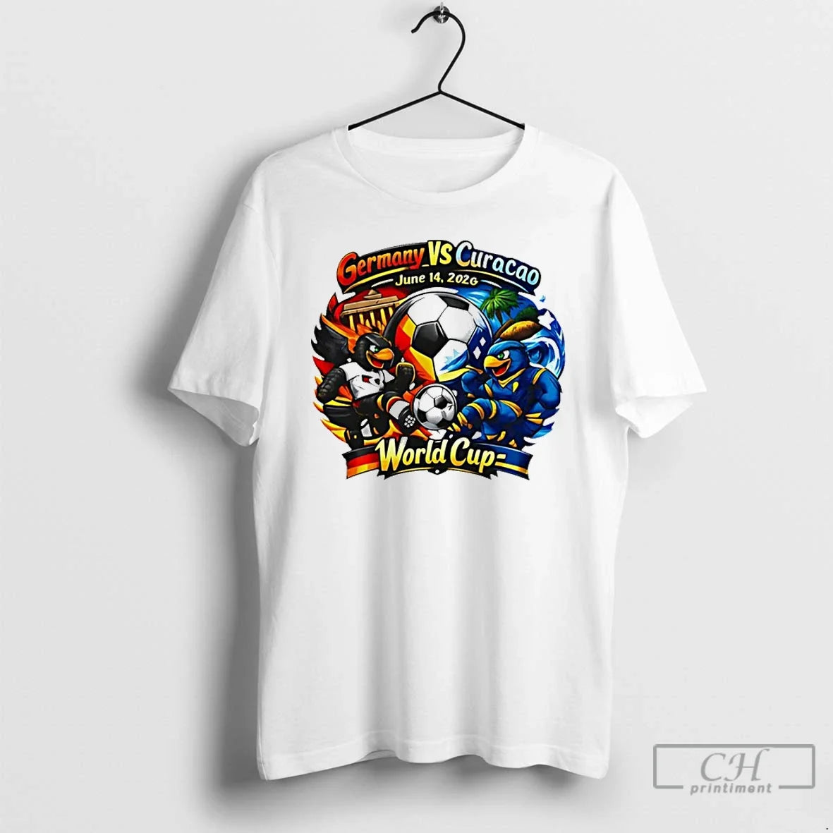 Classic Germany Vs Curacao 2026 World Cup Mascot - T-Shirt, Sweatshirt, Hoodie
