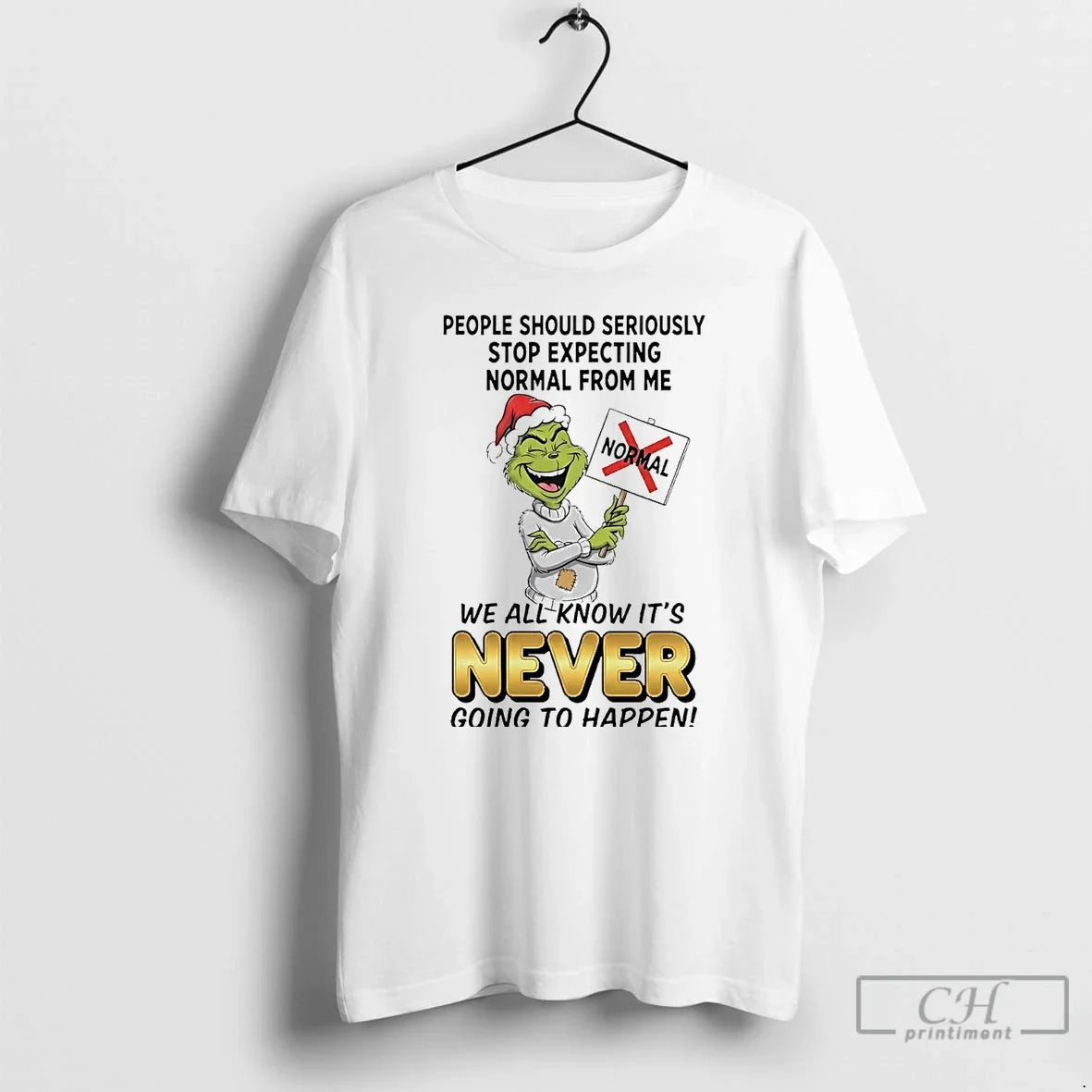 Classic Grinch People Should Seriously Stop Expecting Normal From Me Never - T-Shirt, Sweatshirt, Hoodie