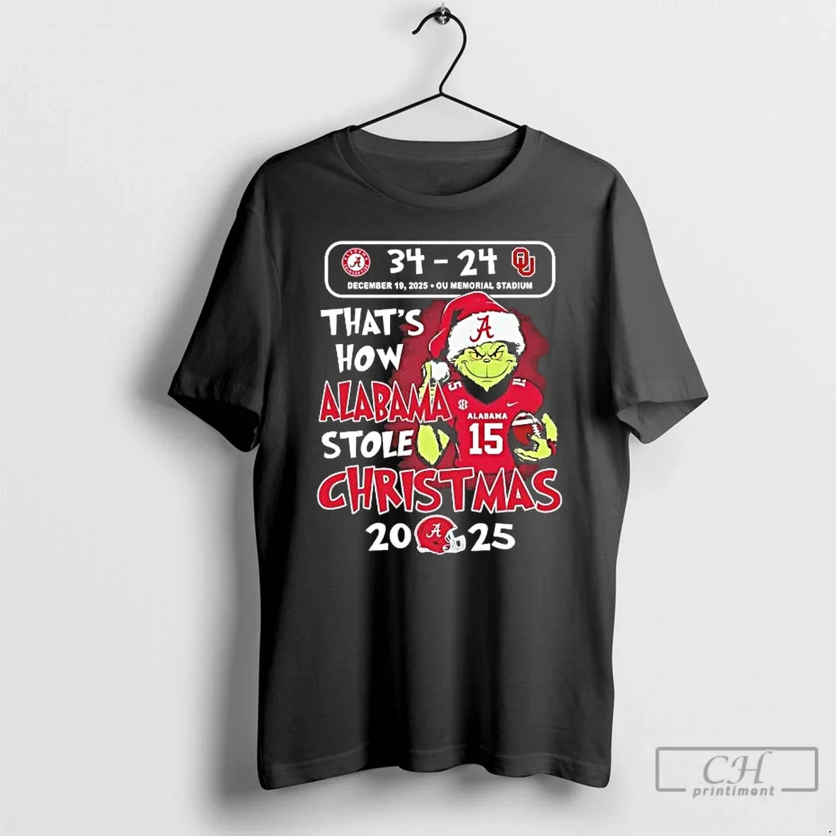 Classic Grinch Thats How Alabama Stole Christmas Crimson Tide Vs Sooners Scored 2025 T Shirts - T-Shirt, Sweatshirt, Hoodie