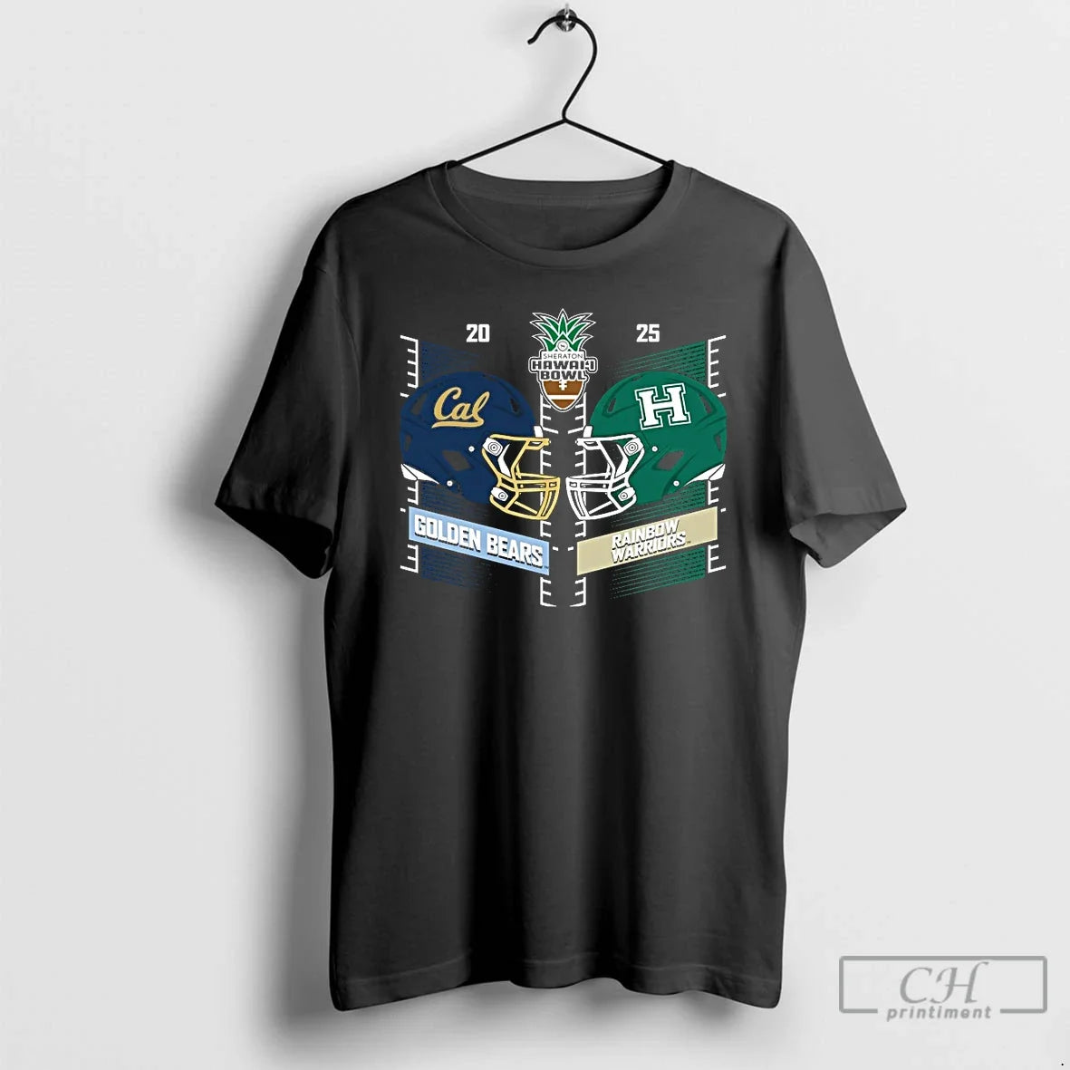 Classic Hawaii Rainbow Warriors Vs California Golden Bears 2025 Hawaii Bowl Heat To Heat Helmet - T-Shirt, Sweatshirt, Hoodie