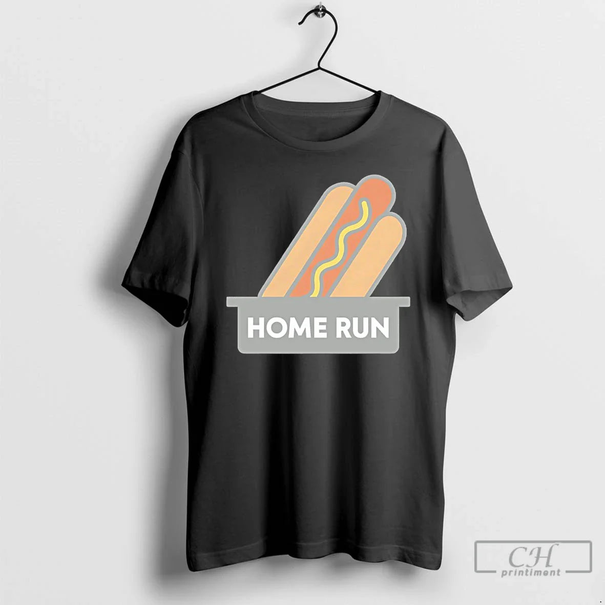 Classic Hotdog Home Run Parody Logo Unisex T-shirt, Sweatshirt, Hoodie, Long Sleeve Tee - T-Shirt, Sweatshirt, Hoodie
