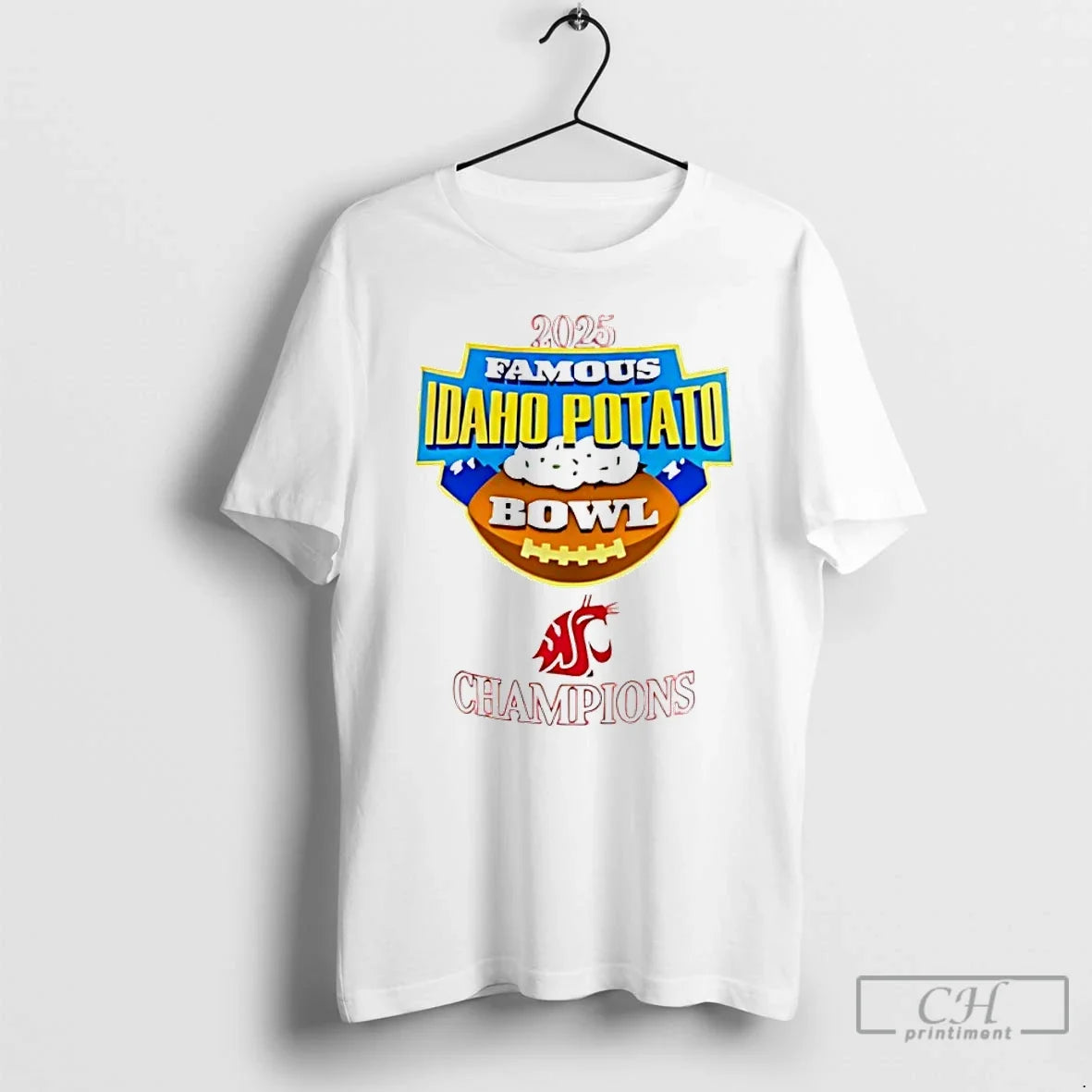 Classic Houston Cougars 2025 Famous Idaho Potato Bowl Champions Logo - T-Shirt, Sweatshirt, Hoodie
