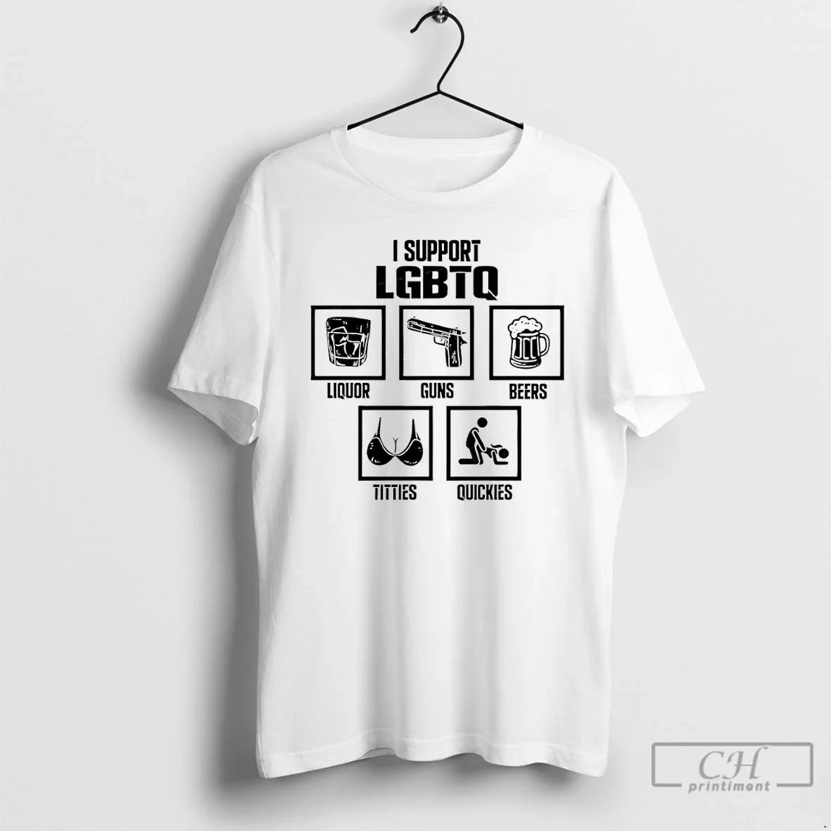 Classic I Support Lgbtq Beers Quickies Liquor Guns - Adult & Kids T-Shirts, Sweatshirts & Hoodies apparel design preview 1