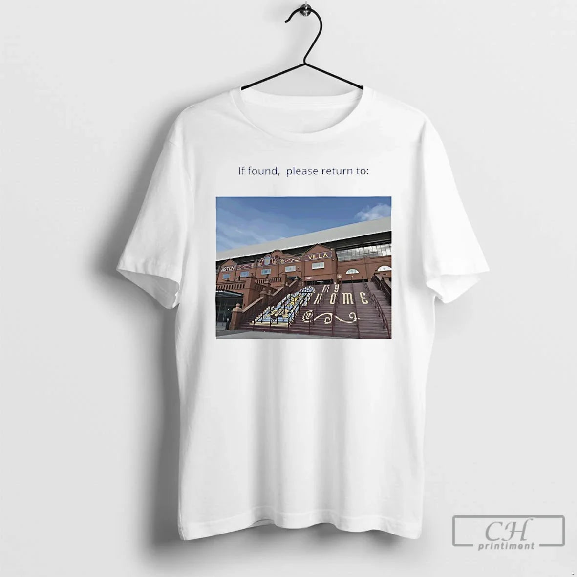 Classic If Found Please To Aston Villas Iconic Holte End Steps Graphic T Shirts Sweater - T-Shirt, Sweatshirt, Hoodie