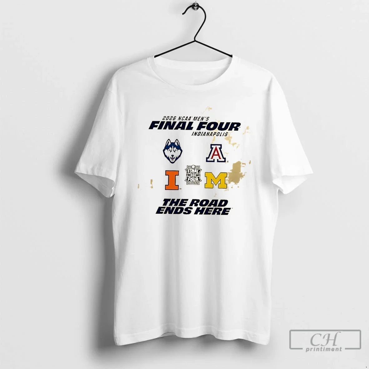 Classic Illinois Fighting Illini Basketball Final Four The Road Ends Here 2026 T Shirts Sweater - T-Shirt, Sweatshirt, Hoodie