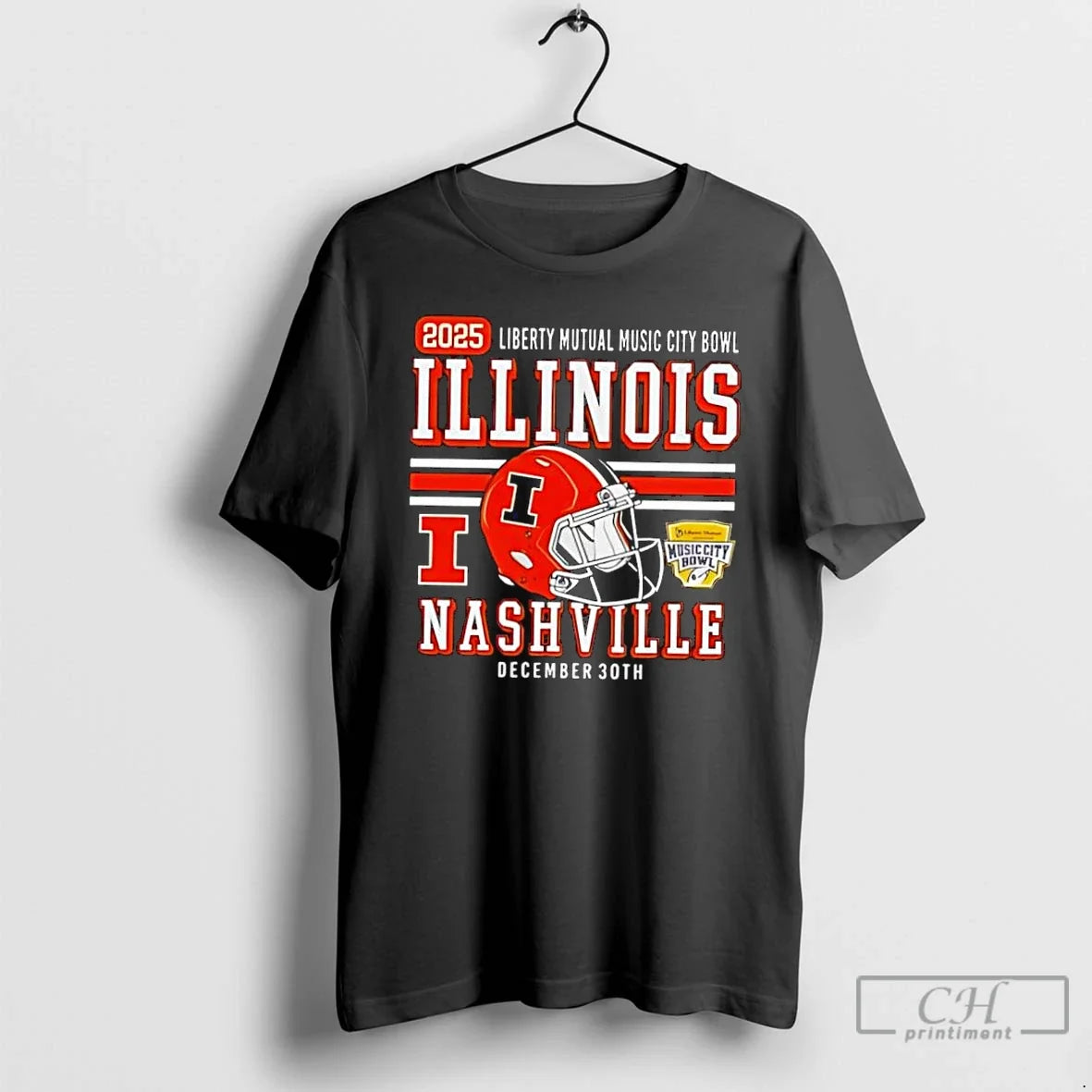 Classic Illinois Fighting Illini Football 2025 Liberty Mutual Music City - T-Shirt, Sweatshirt, Hoodie